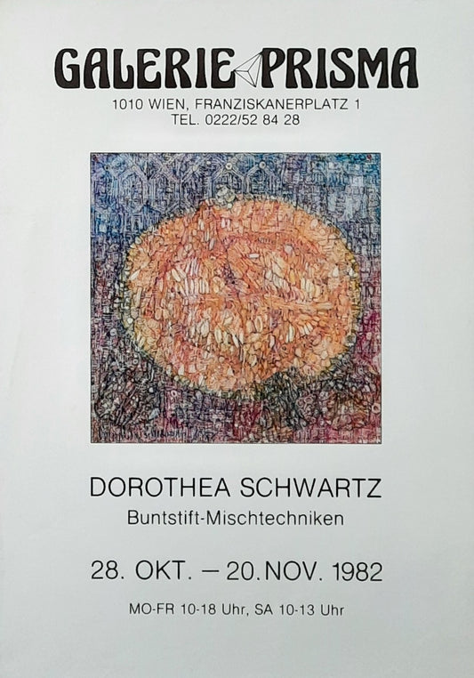DOROTHEA SCHWARTZ Original Exhibition Poster 1982 Vienna Austria 35x50 1