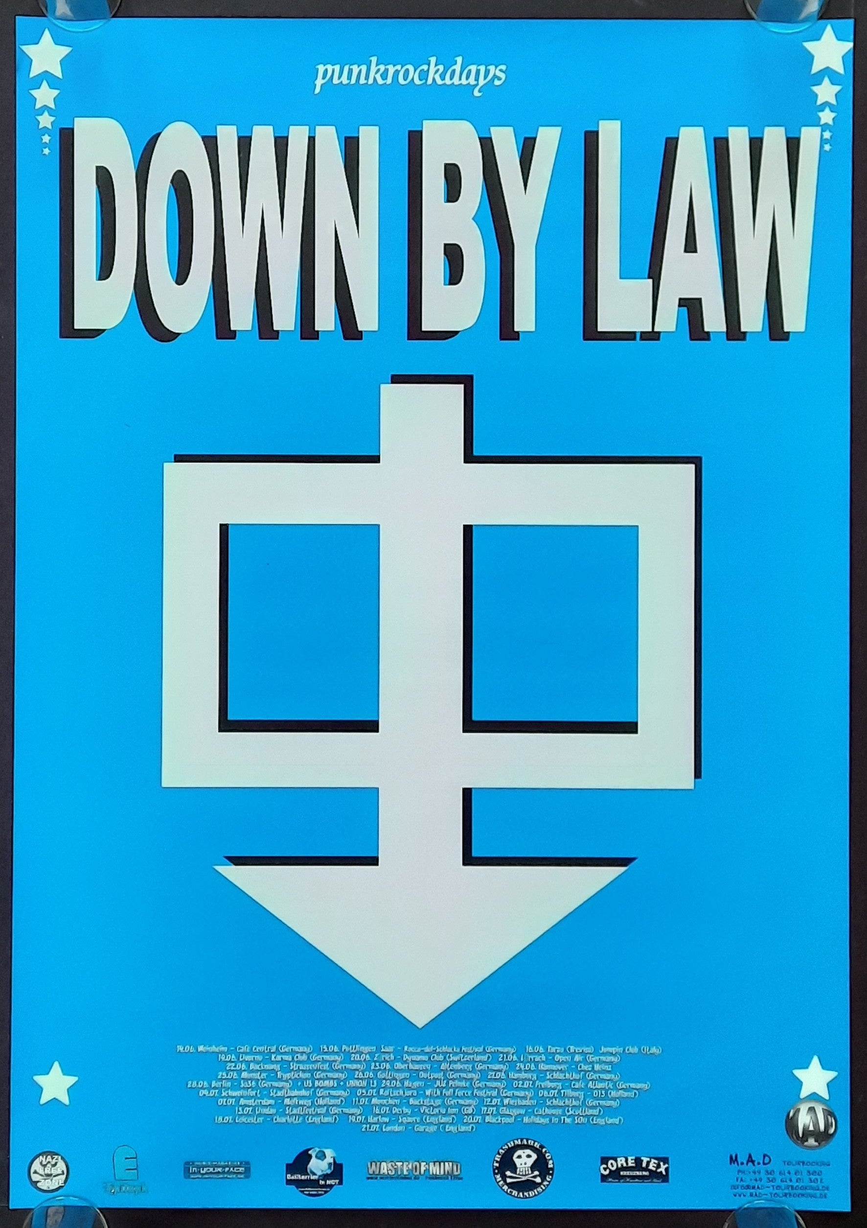 DOWN BY LAW Original Concert Poster 2000s European Tour 50x70d (5) 1