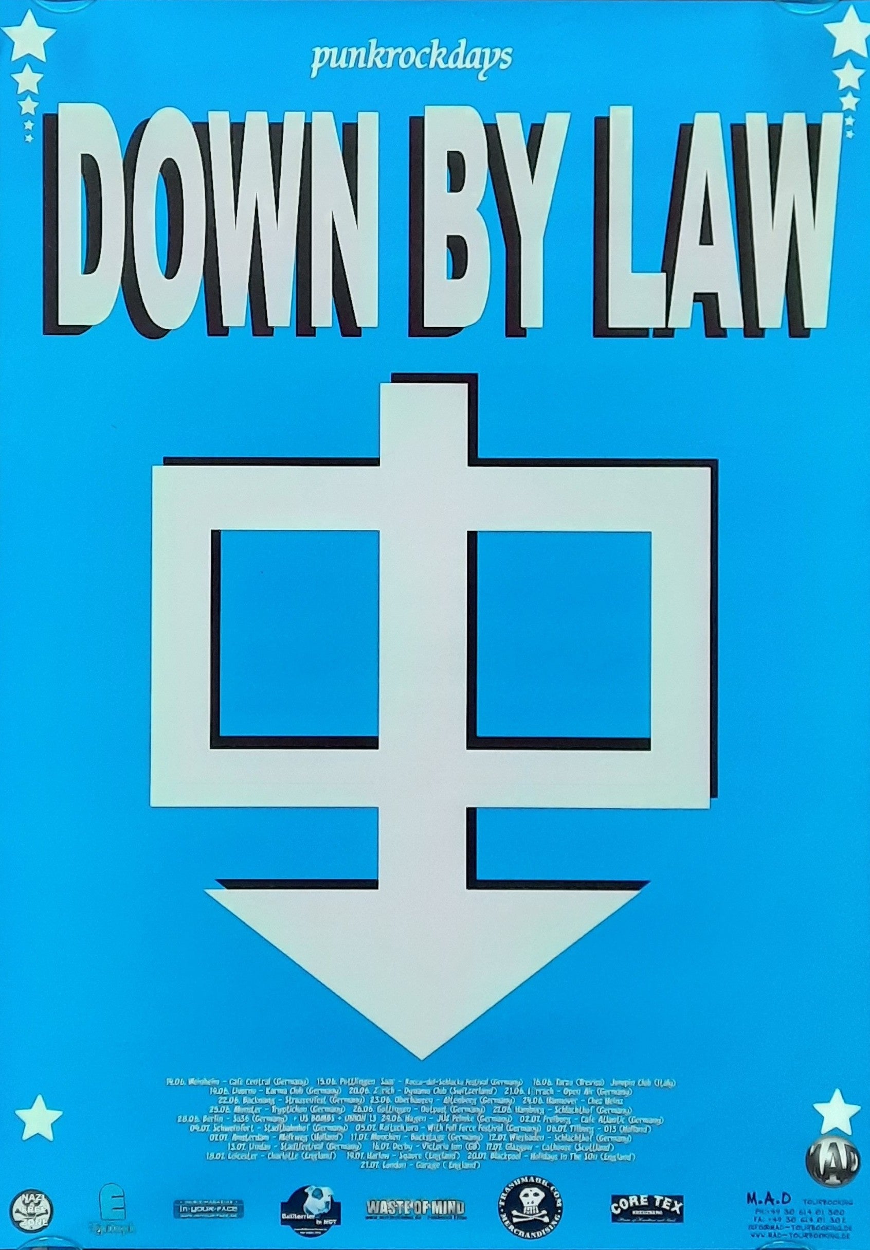 DOWN BY LAW Original Concert Poster 2000s European Tour 50x70d (5) 1