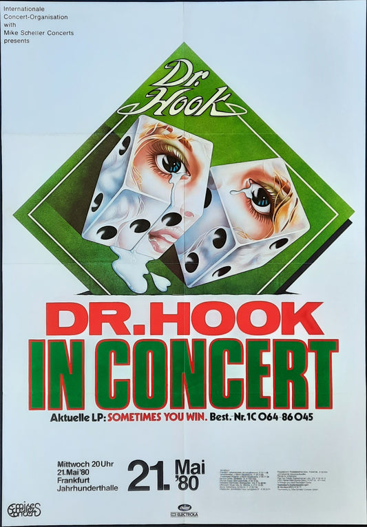DR. HOOK Original Concert Poster May 21, 1980 Frankfurt Germany 1