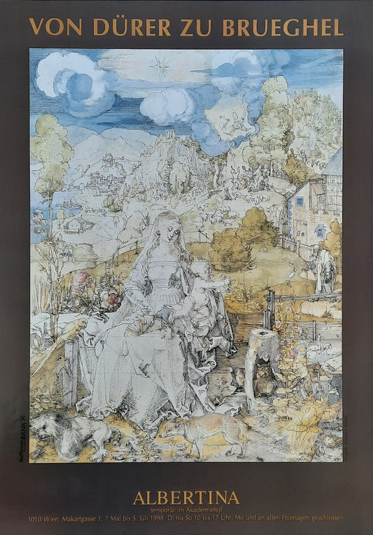 ALBRECHT DÜRER & PIETER BRUEGHEL 1998 Original Exhibition Poster - Albertina Vienna Austria
