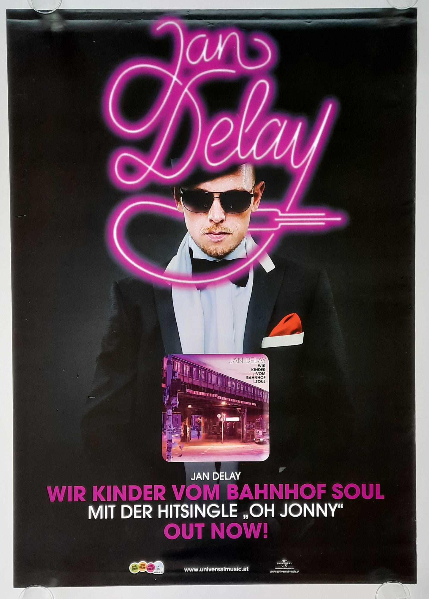 JAN DELAY 2009 Promotion Poster Album "Wir Kinder vom Bahnhof Soul" 1st print