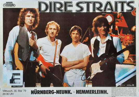 DIRE STRAITS 1979 Concert Poster May 30th Nürnberg Germany 1st print