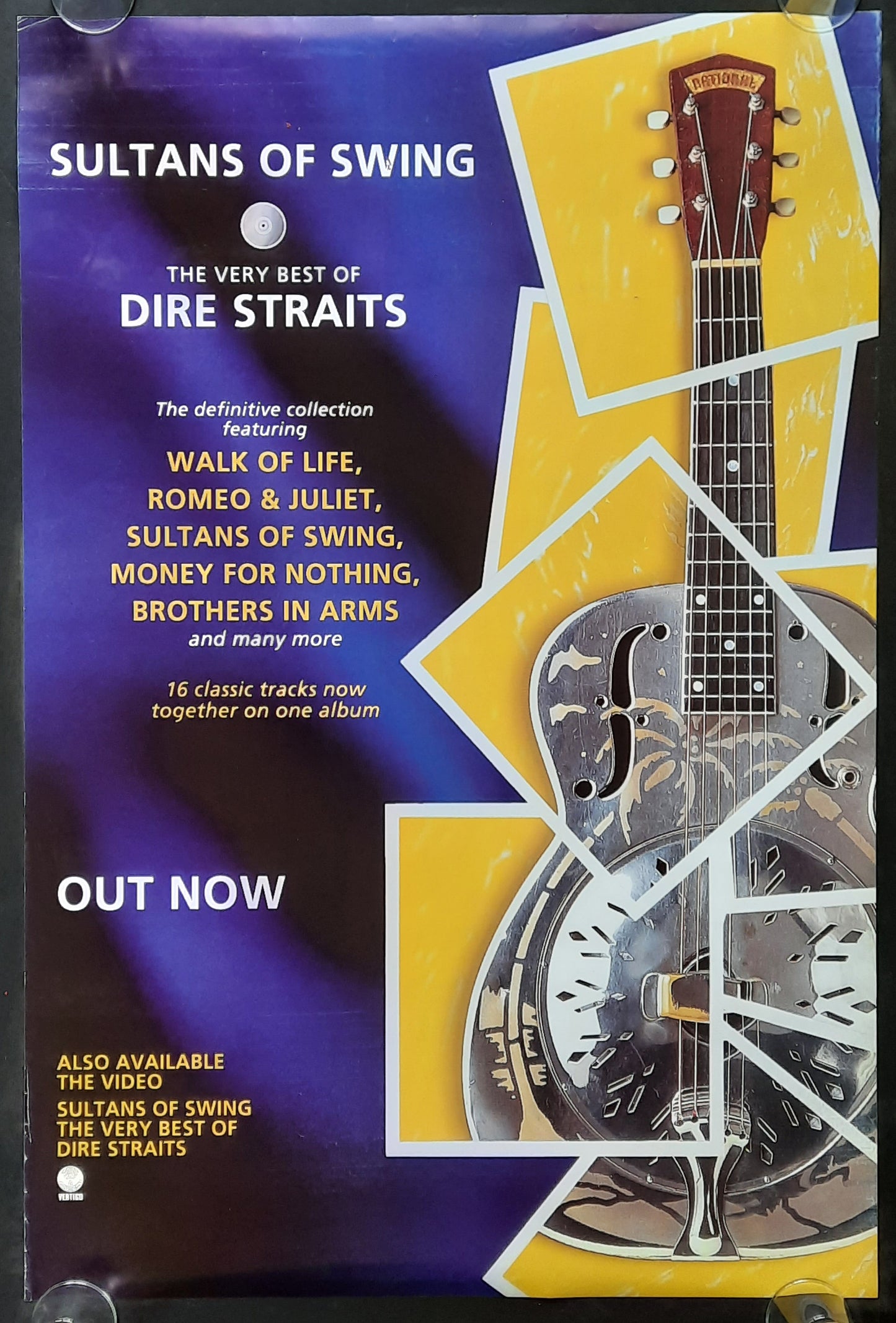 DIRE STRAITS 1998 Promotion Poster Album "Sultans Of Swing" 1st print, ds