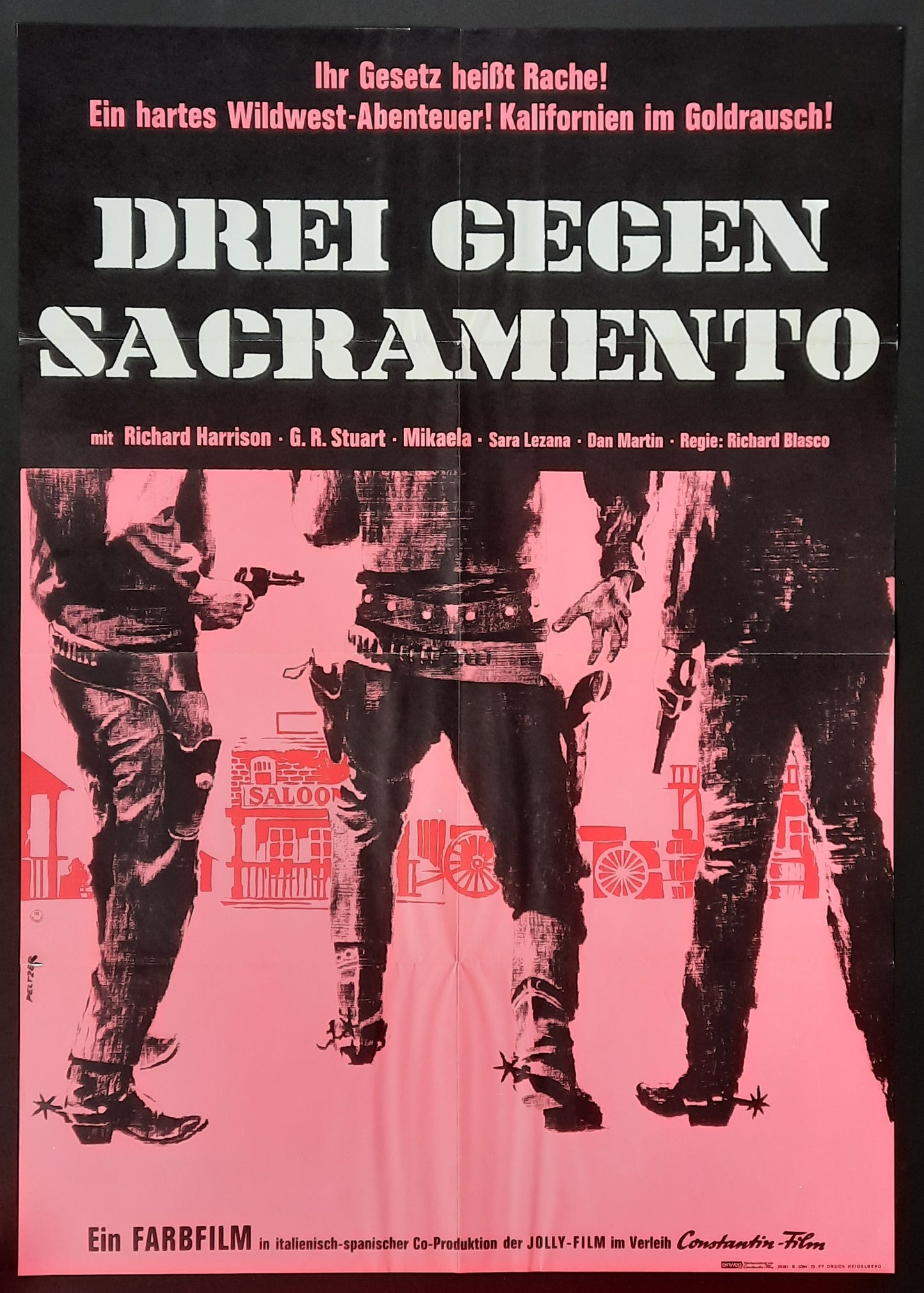 GRINGO 1963 (Drei gegen Sacramento) German 1-Sheet Movie Poster