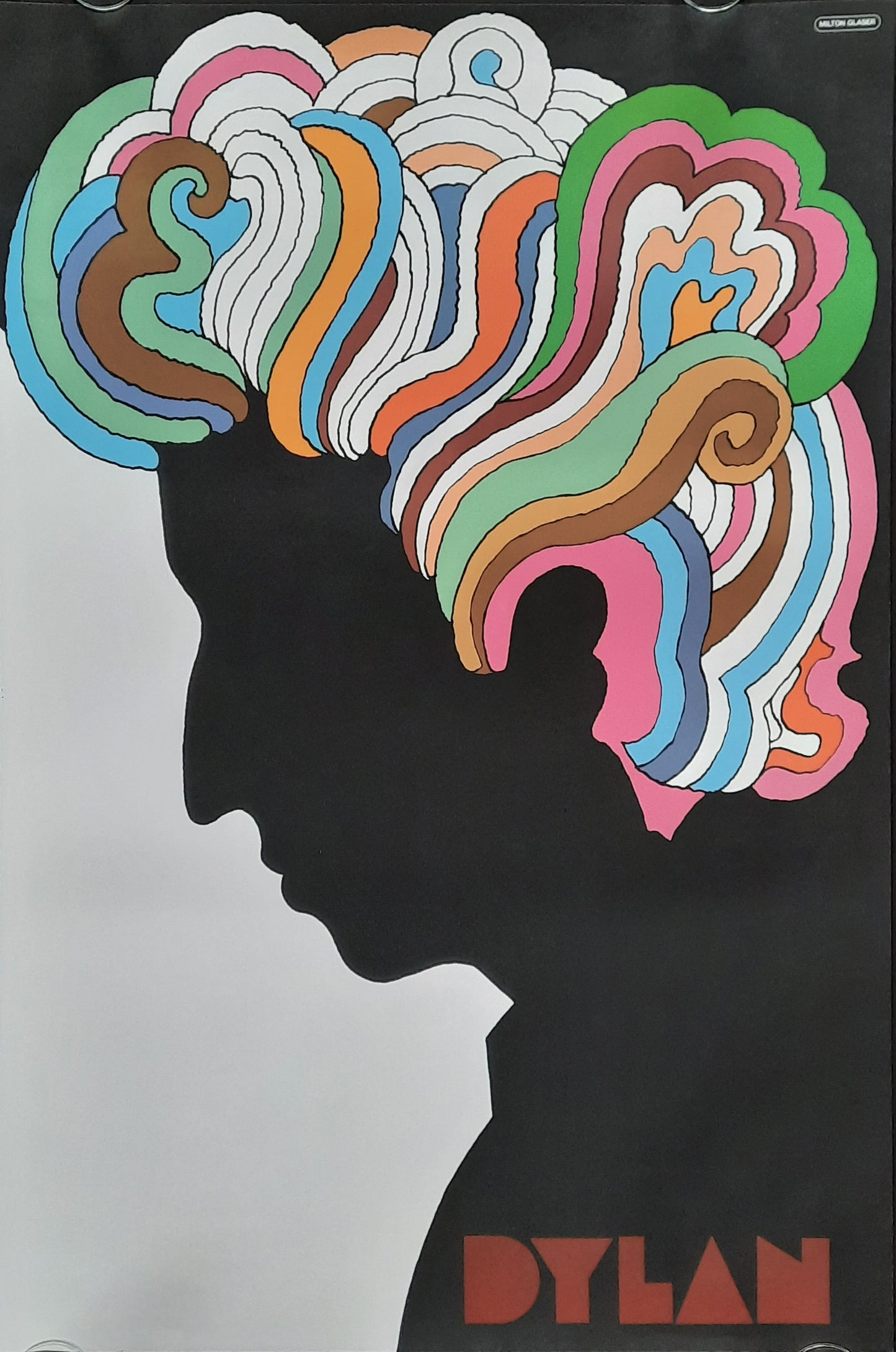 BOB DYLAN 1966 Promotion Poster by Milton Glaser NO MACHINE FOLDS