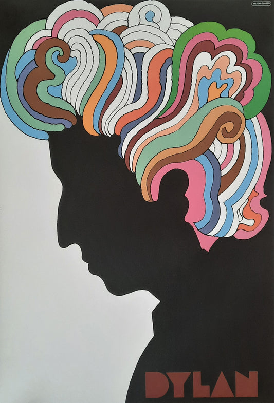 BOB DYLAN 1966 Promotion Poster by Milton Glaser LINEN BACKED