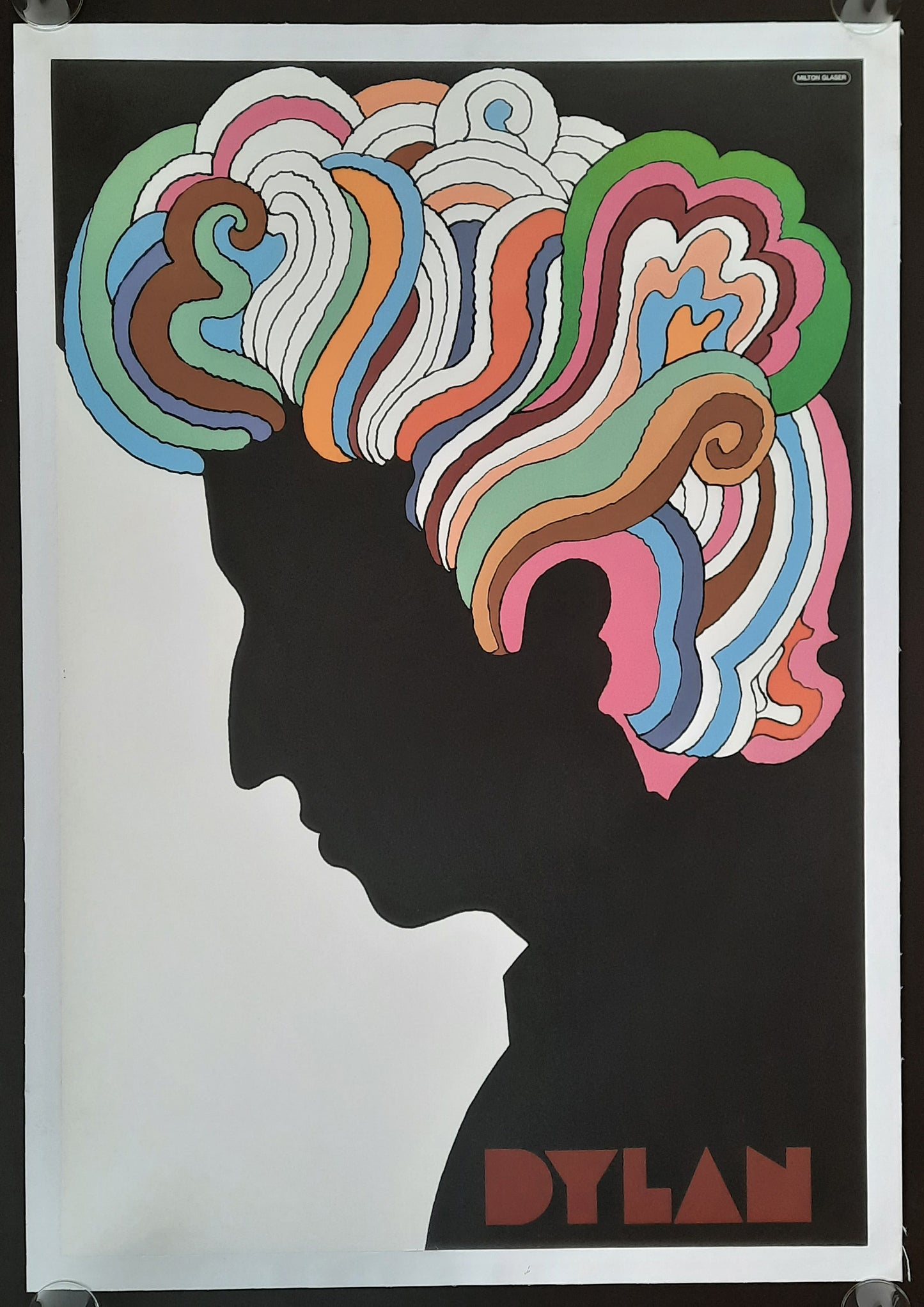 BOB DYLAN 1966 Promotion Poster by Milton Glaser LINEN BACKED