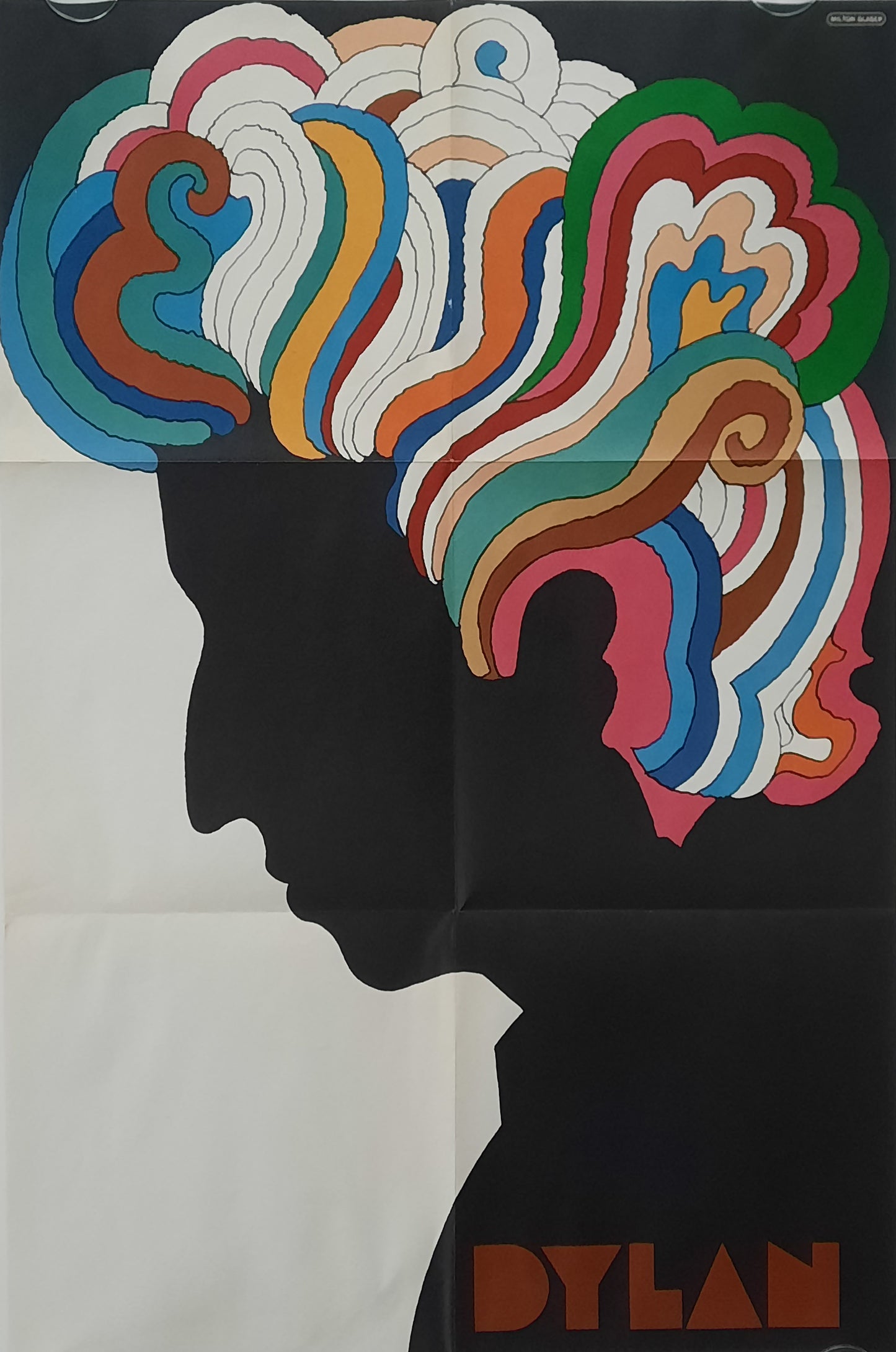 BOB DYLAN 1966 Promotion Poster by Milton Glaser 1st print from 1st mono LP! POSTER + LP!