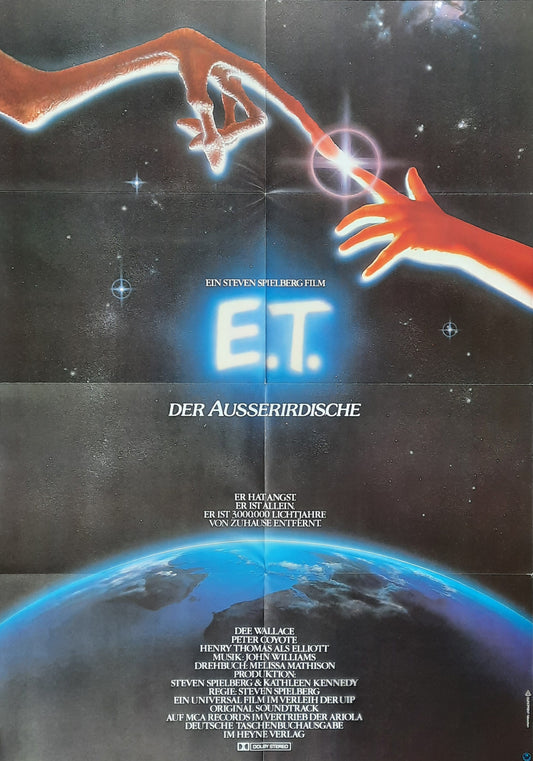 E.T. THE EXTRA TERRESTRIAL 1982 Steven Spielberg German 1-Sheet Movie Poster