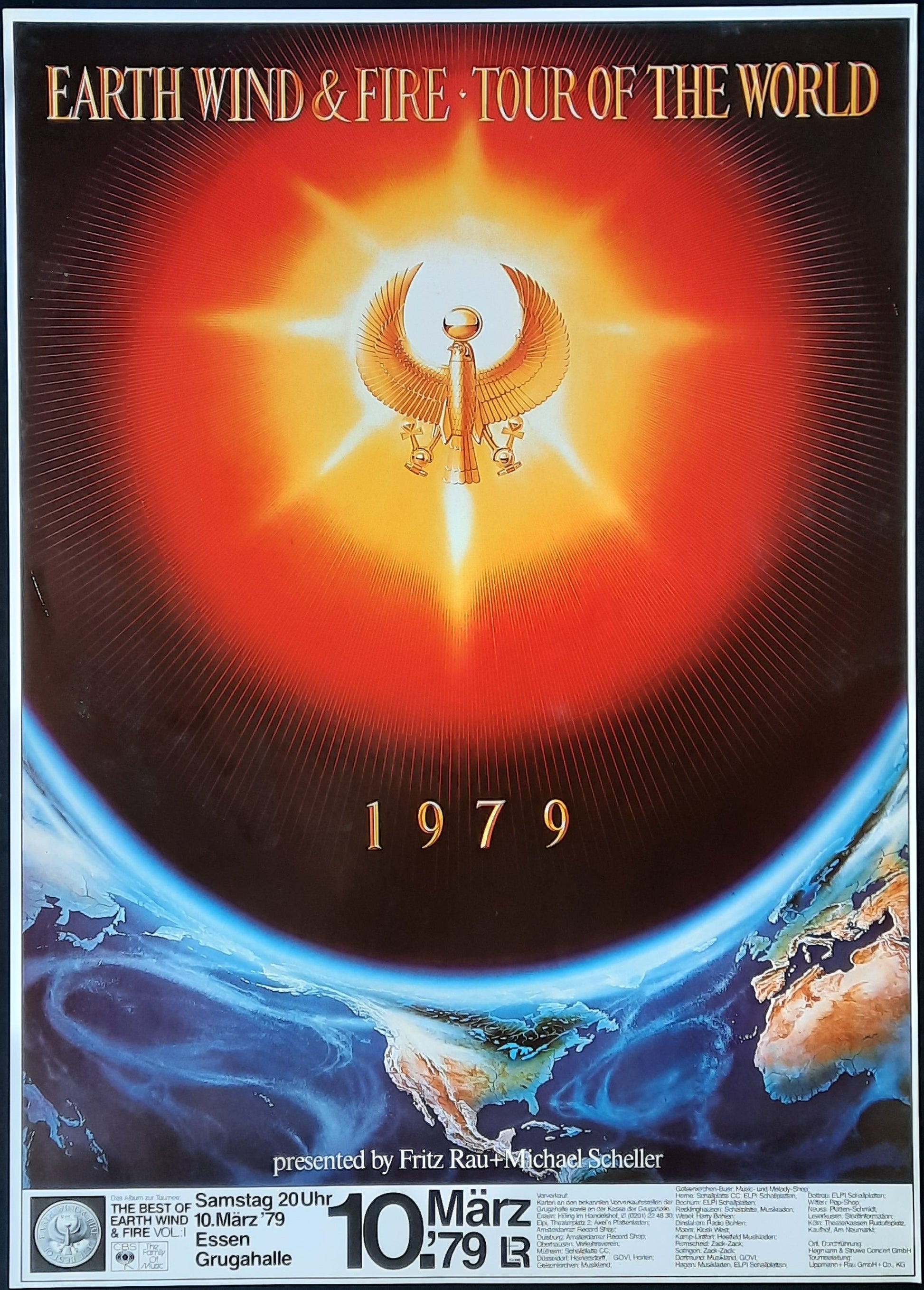 EARTH WIND & FIRE Original Concert Poster March 10, 1979 Essen Germany 2
