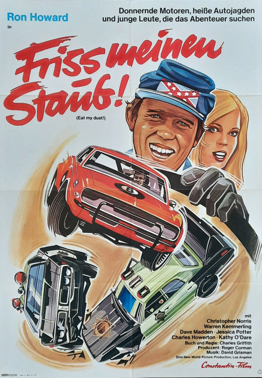 EAT MY DUST Original Movie Poster 1976 Ron Howard German 1-Sheet