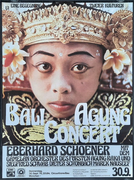 EBERHARD SCHOENER Original Concert Poster September 30, 1976 München Germany by Kieser 1