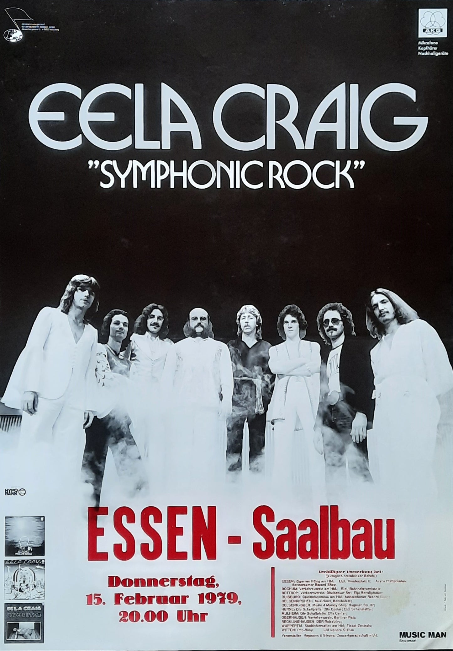EELA CRAIG Original Concert Poster Feruary 15, 1979 Essen Germany