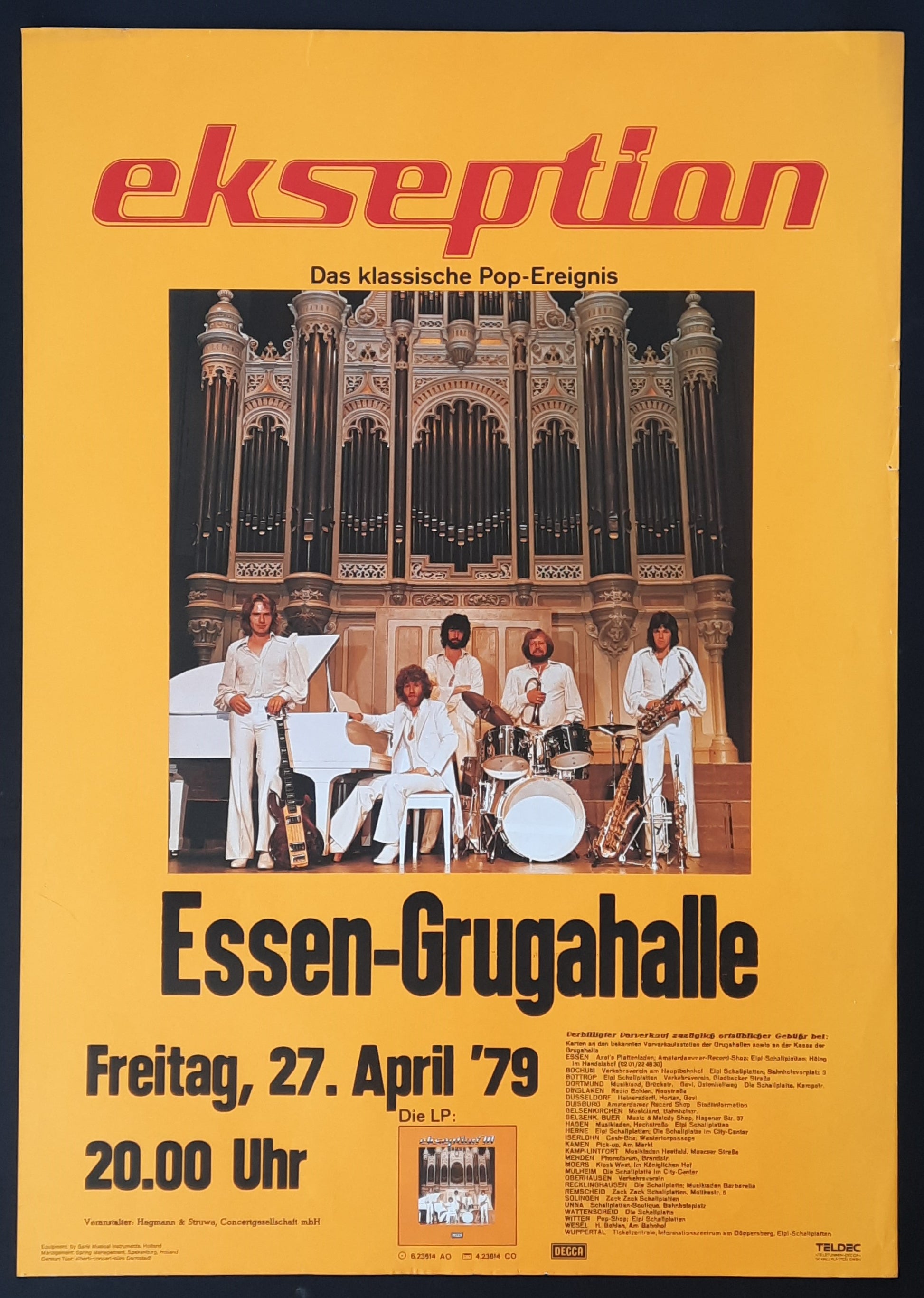 EKSEPTION Original Concert Poster April 27, 1979 Essen Germany