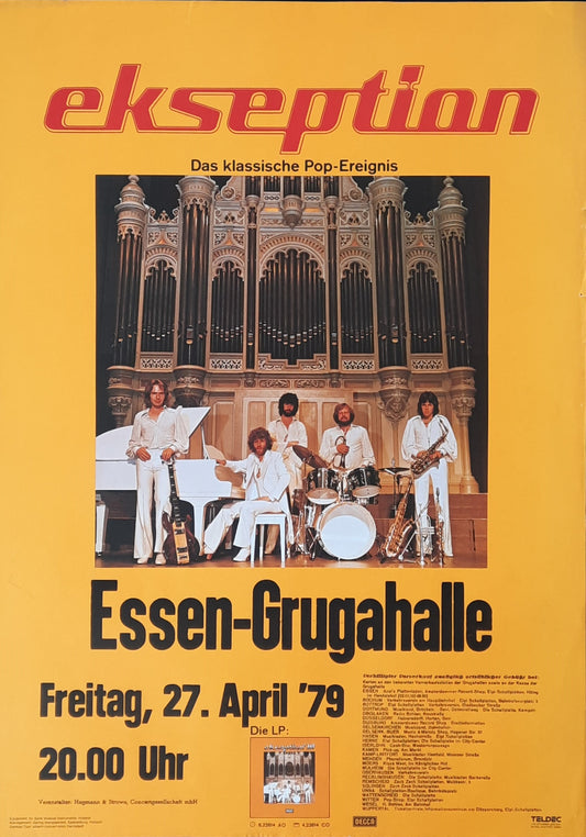 EKSEPTION Original Concert Poster April 27, 1979 Essen Germany