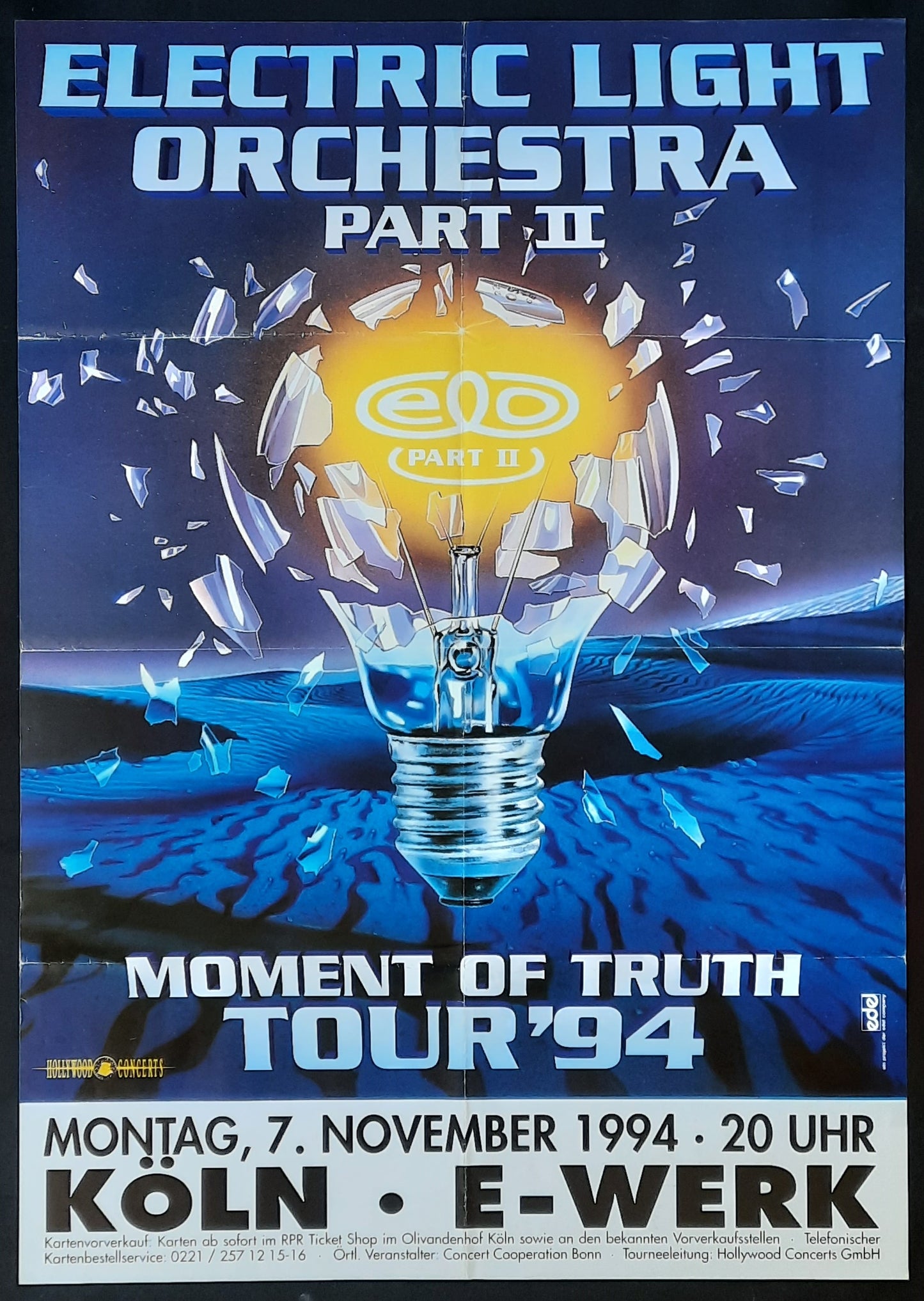 ELECTRIC LIGHT ORCHESTRA Original Concert Poster November 7, 1994 Cologne Germany 1