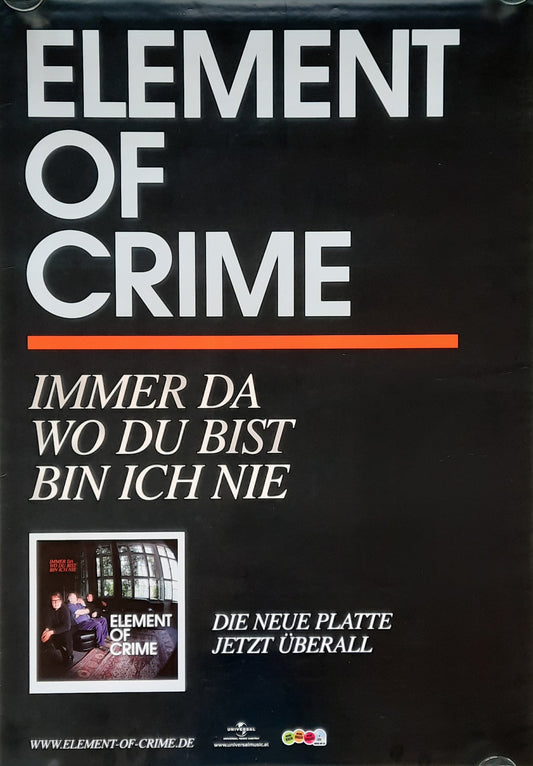 ELEMENT OF CRIME Original Promotion Poster - 2009 Album "Immer da..."