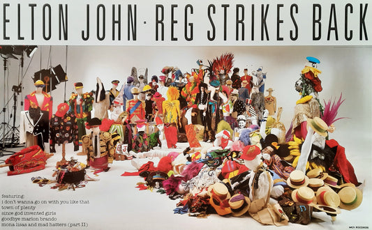 ELTON JOHN 1988 Original Promotion Poster - 1988 Album "Reg Strikes Back"