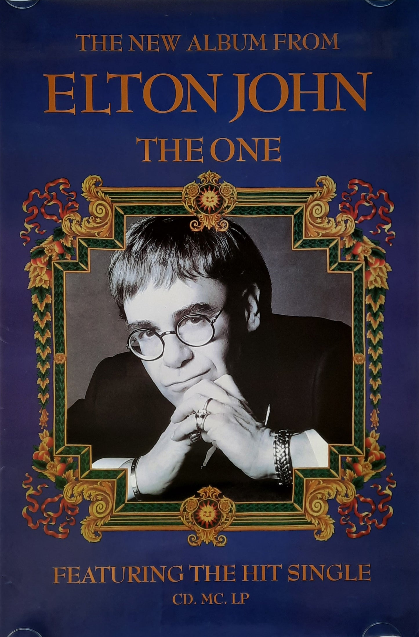 ELTON JOHN Original Promotion Poster - 1992 Album "The One"