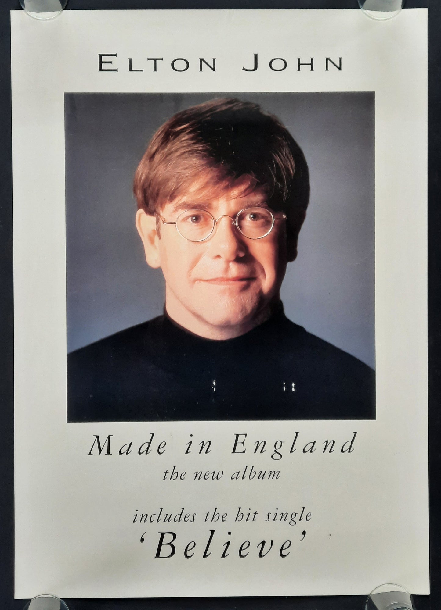 ELTON JOHN Original Promotion Poster - 1995 Album "Made in England" 1