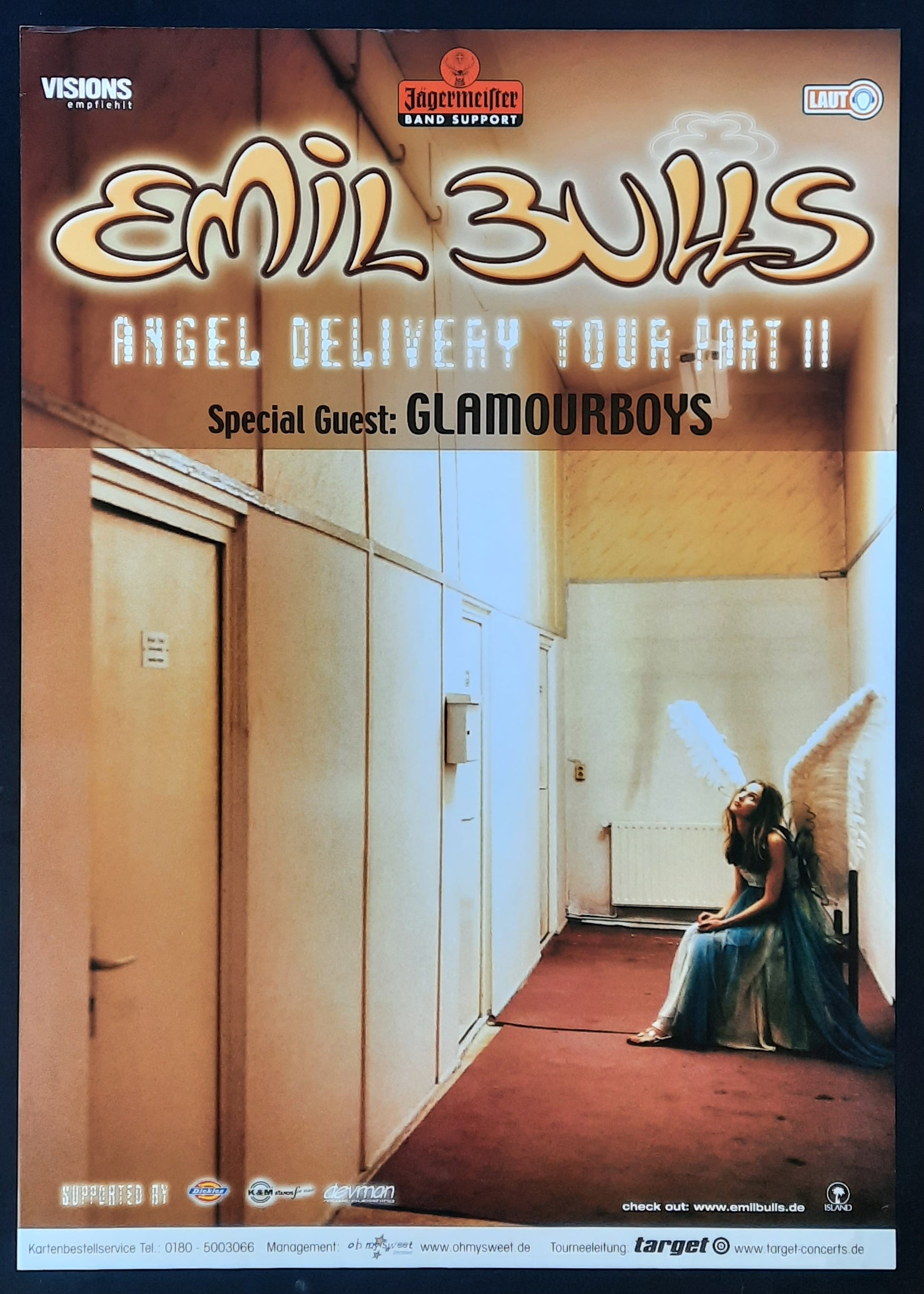 EMIL BULLS Original Concert Poster 2001 Europe Germany