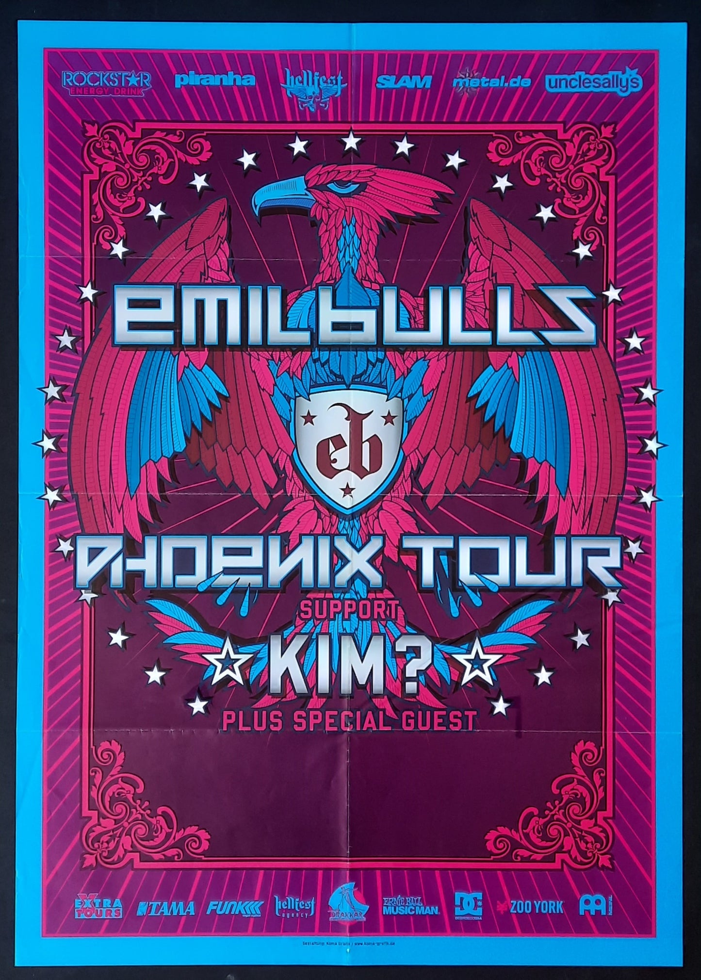 EMIL BULLS Original Concert Poster 2010 PHOENIX TOUR Europe