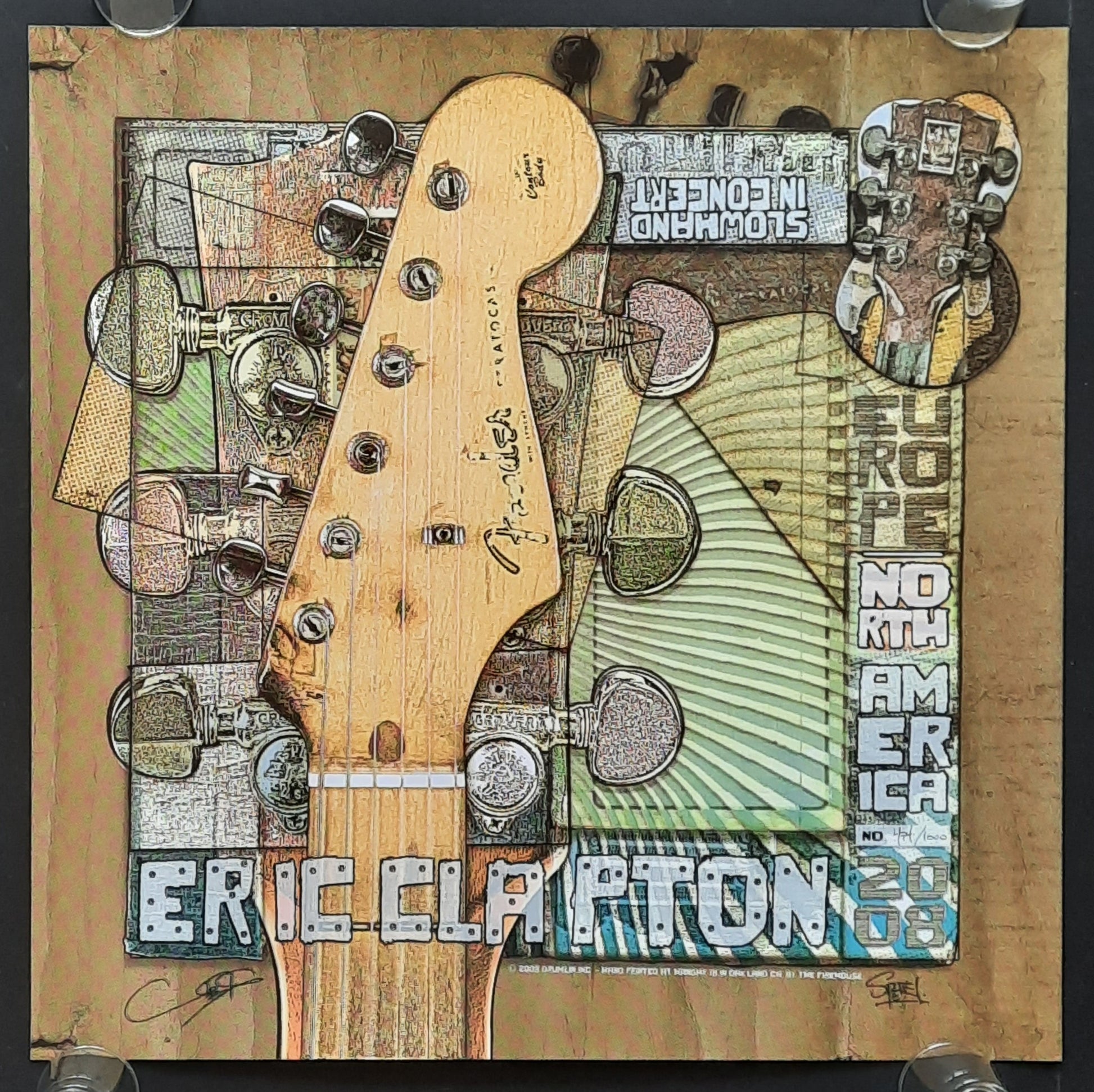 ERIC CLAPTON Original Promotion Poster - 2008 Tour North America # 471 of 1000