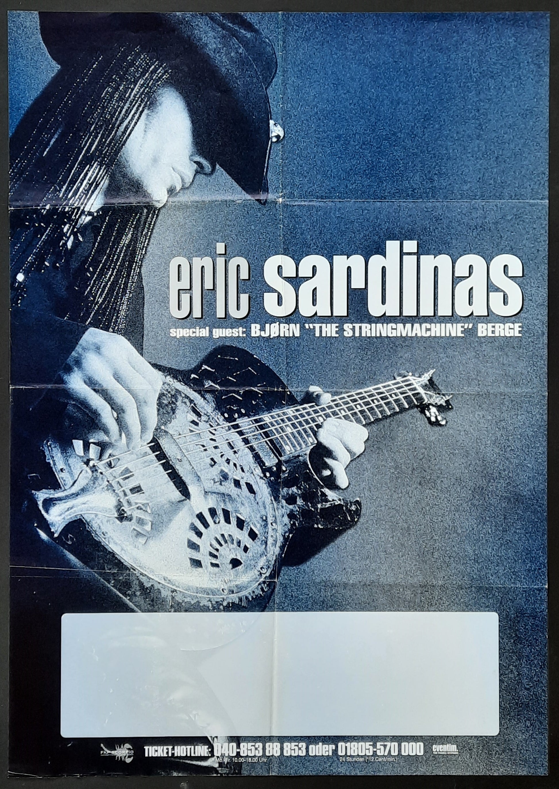 ERIC SARDINAS Original Concert Poster 2000 Germany