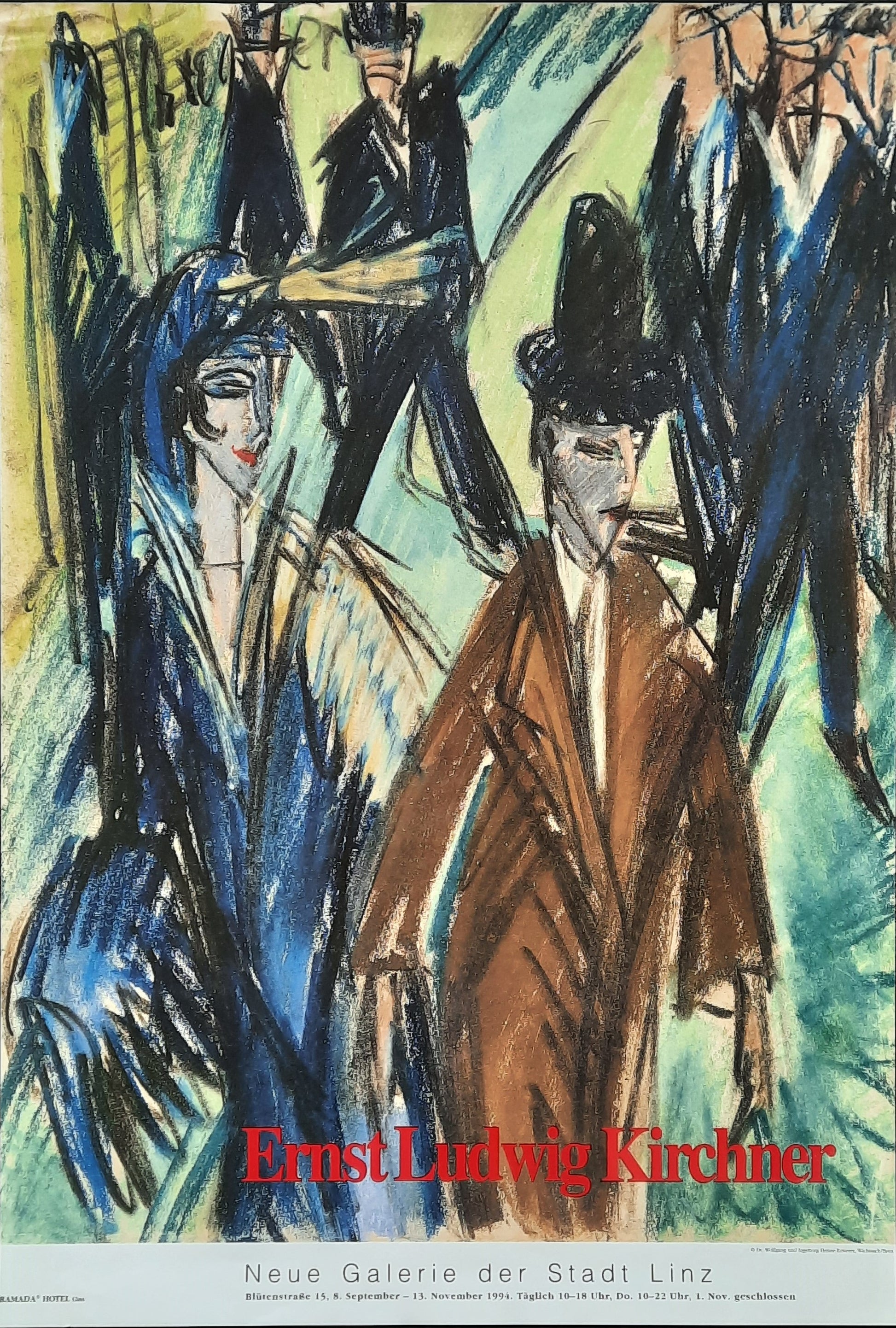 ERNST LUDWIG KIRCHNER Original Exhibitions Poster 1994 Linz Austria 1