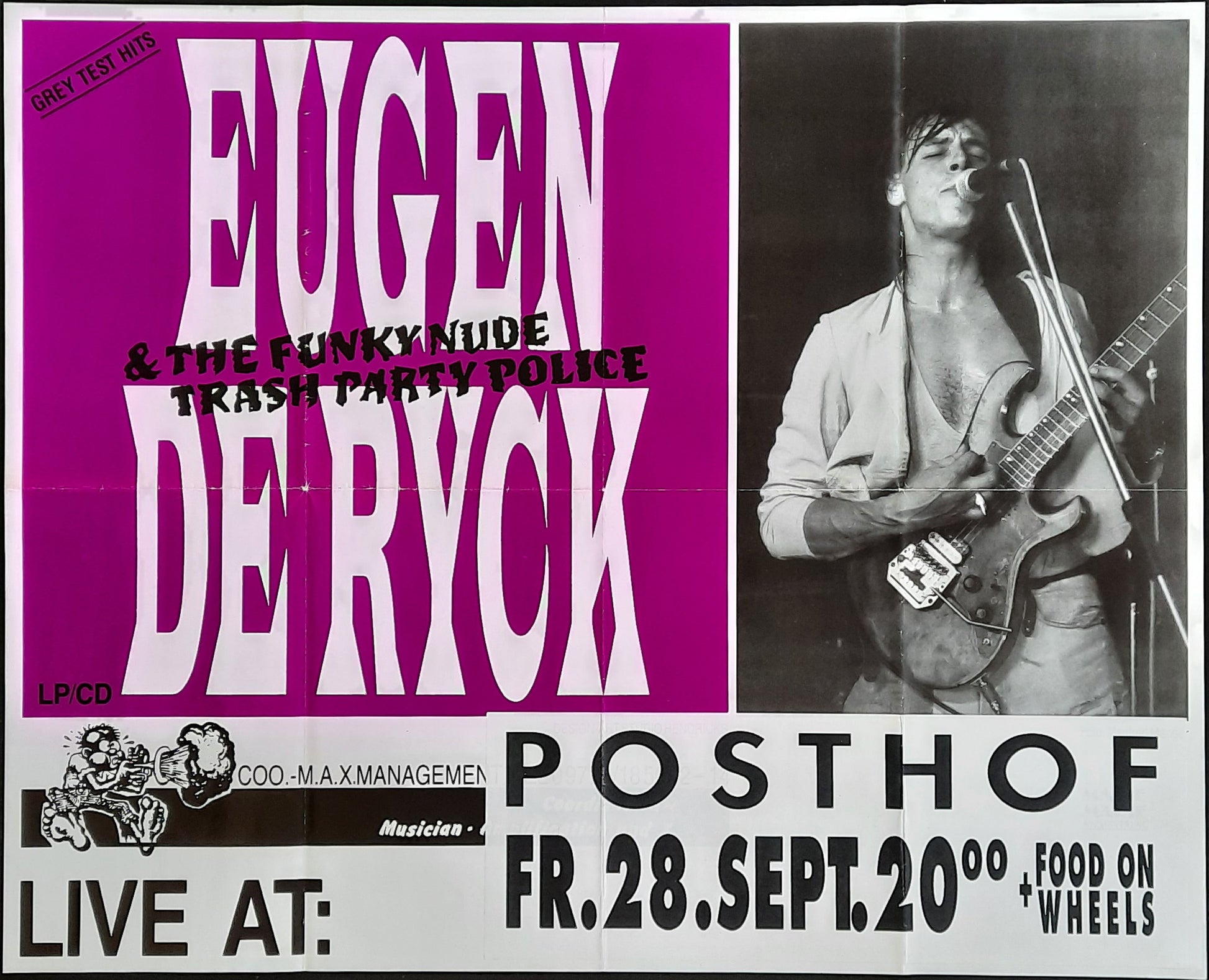 EUGEN DE RYCK Original Concert Poster September 28. 1990 Linz Austria