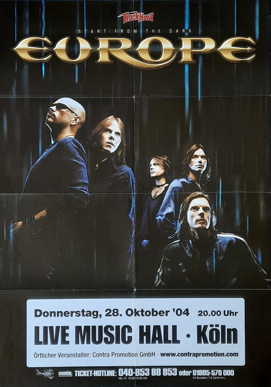 EUROPE Original Concert Poster October 28, 2004 Cologne Germany