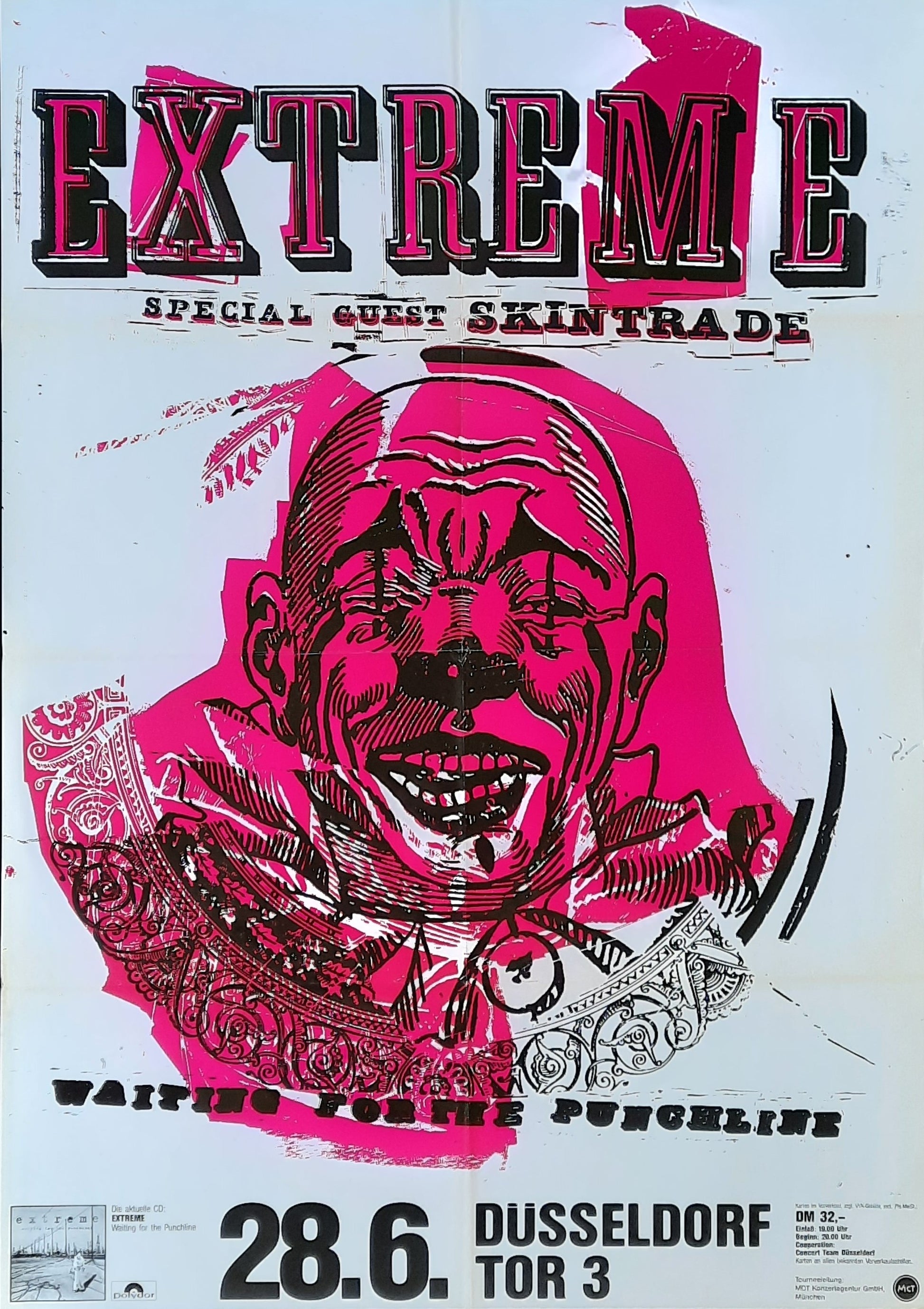 EXTREME Original Concert Poster  June 28, 1995 Duesseldorf Germany