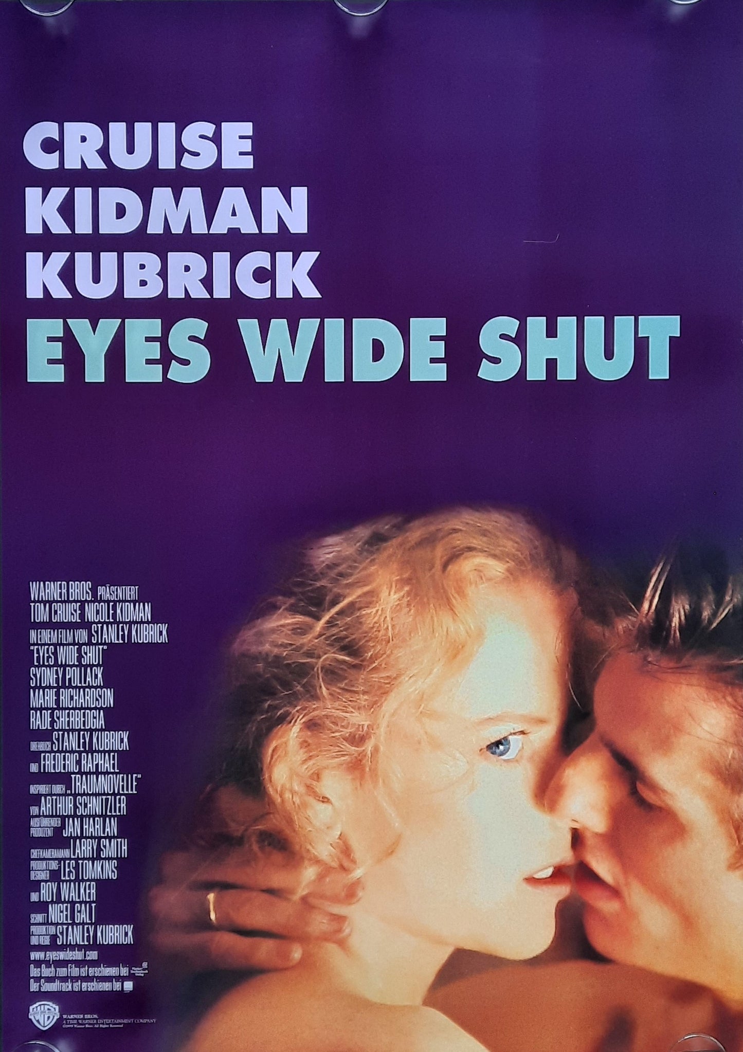 EYES WIDE SHUT Original Movie Poster 1999 Cruise Kidman Kubrick German 1-Sheet ROLLED 1