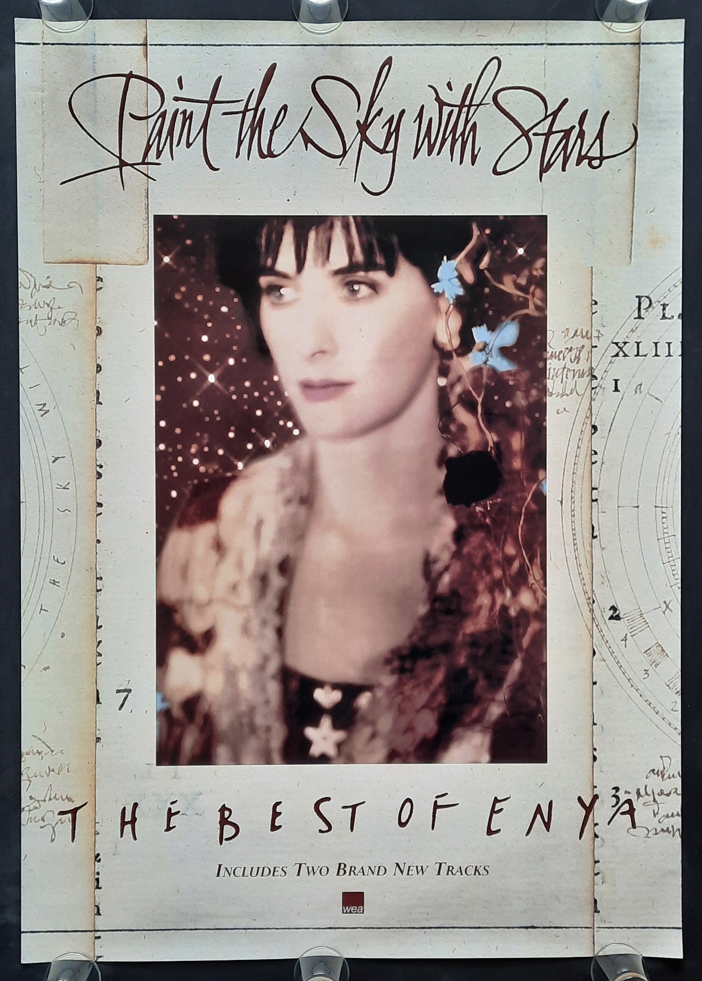 ENYA 1997 Promotion Poster "Paint The Sky With Stars" Album 1st print