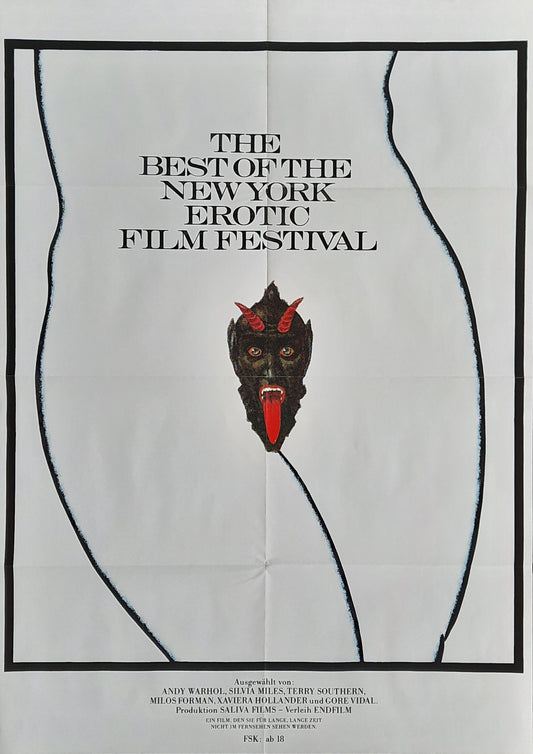 BEST OF NEW YORK EROTIC FILM FESTIVAL Original Movie Poster 1973 Andy Warhol Milos Forman German 1 Sheet