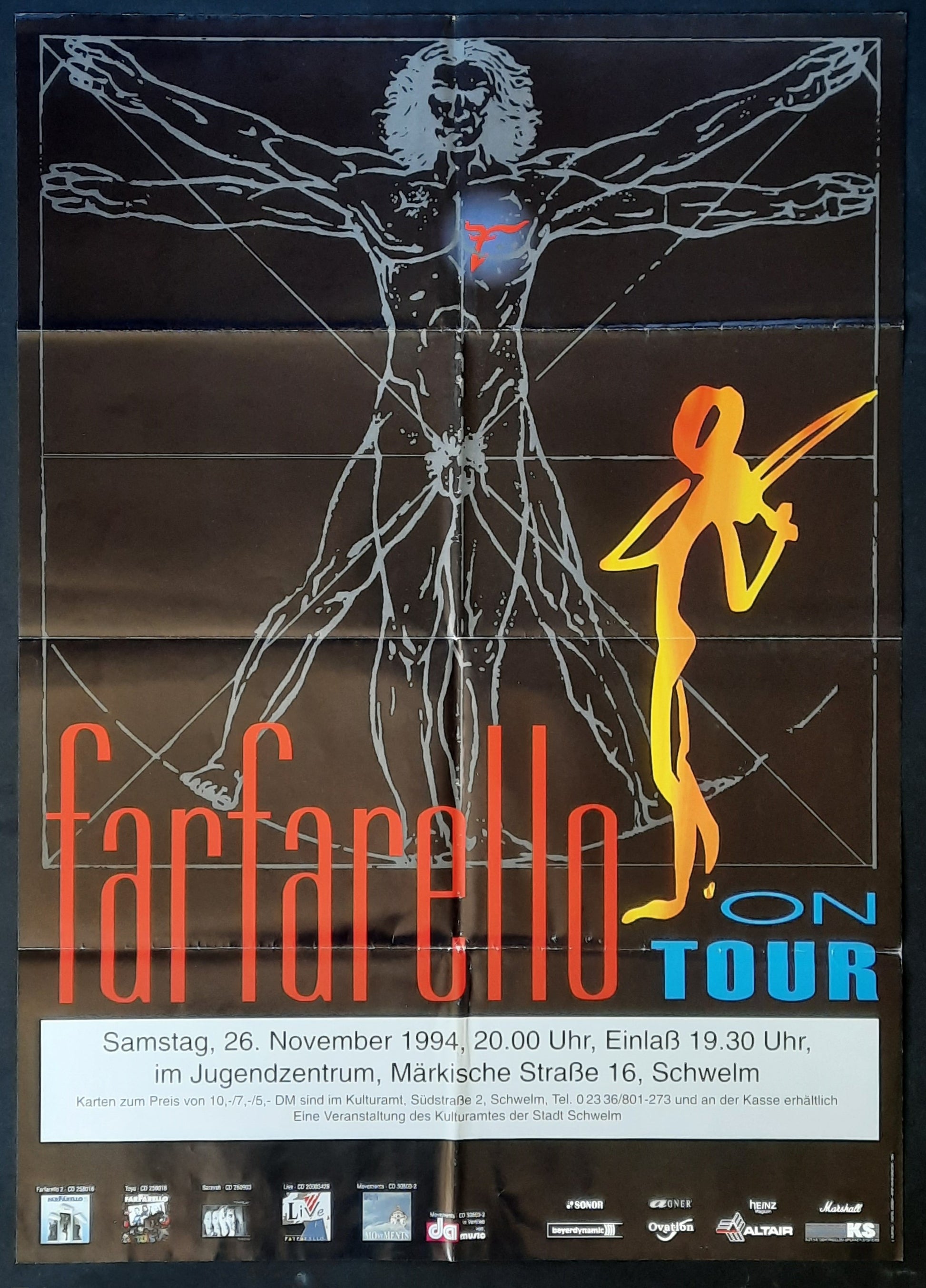 FARFARELLO Original Concert Poster November 26, 1994 Schwelm Germany