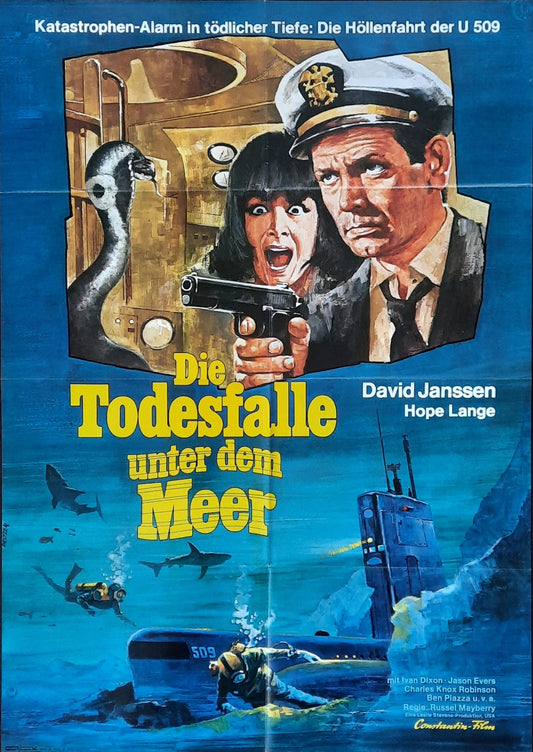 FER-DE-LANCE Original Movie Poster 1974 David Janssen German 1-Sheet