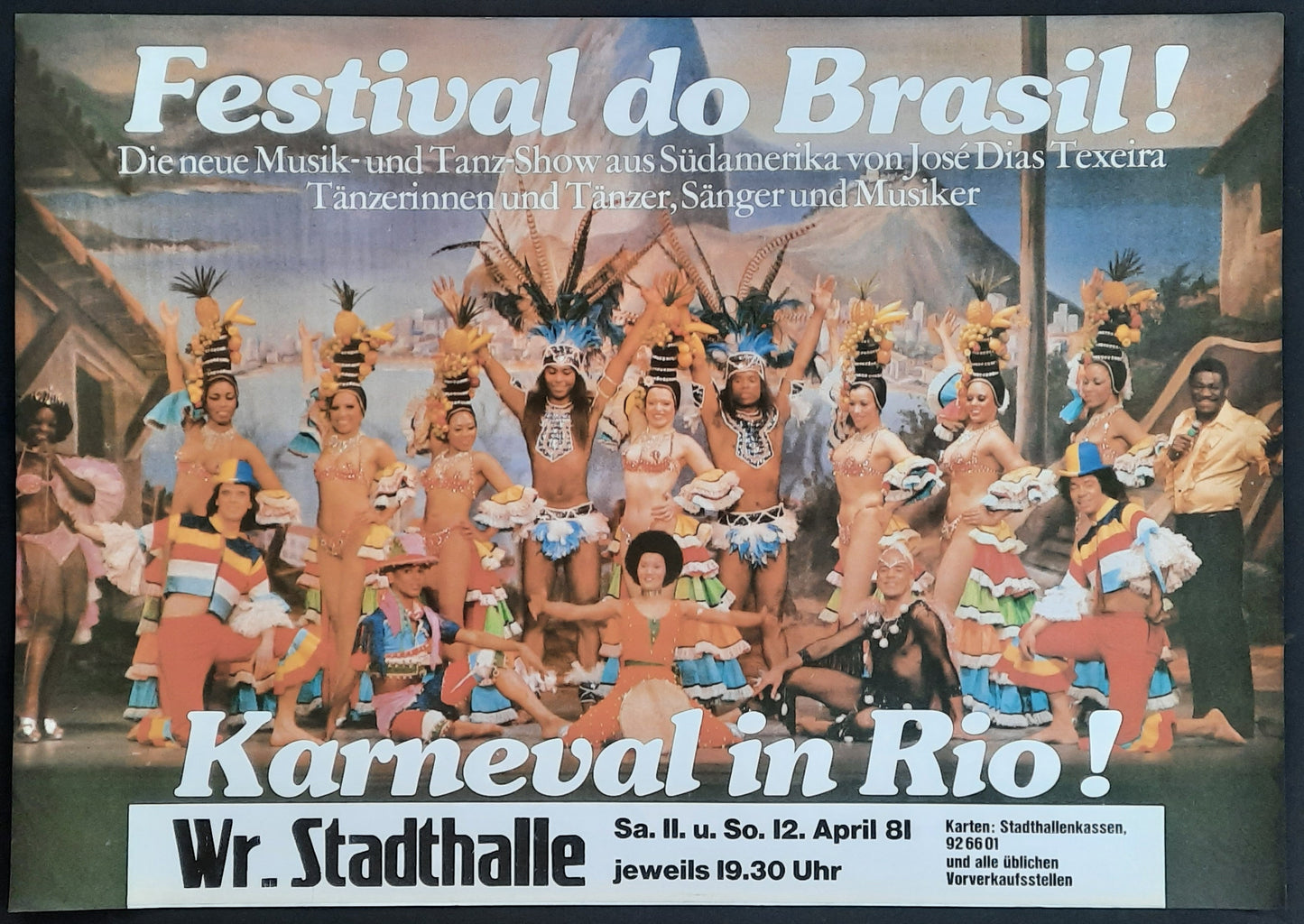 FESTIVAL DO BRASIL Original Advertising Poster  1981 Vienna Austria 1