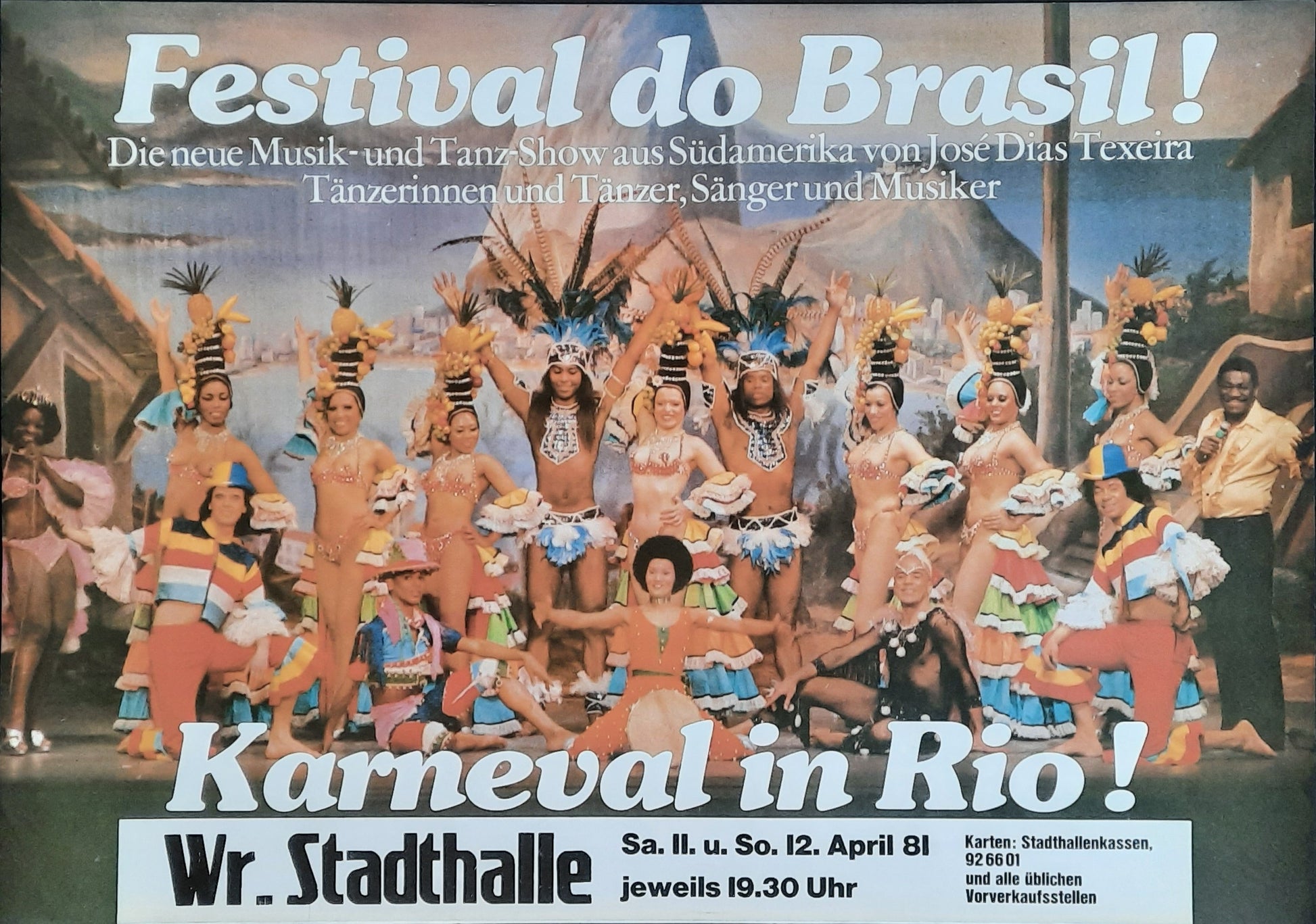 FESTIVAL DO BRASIL Original Advertising Poster  1981 Vienna Austria 1