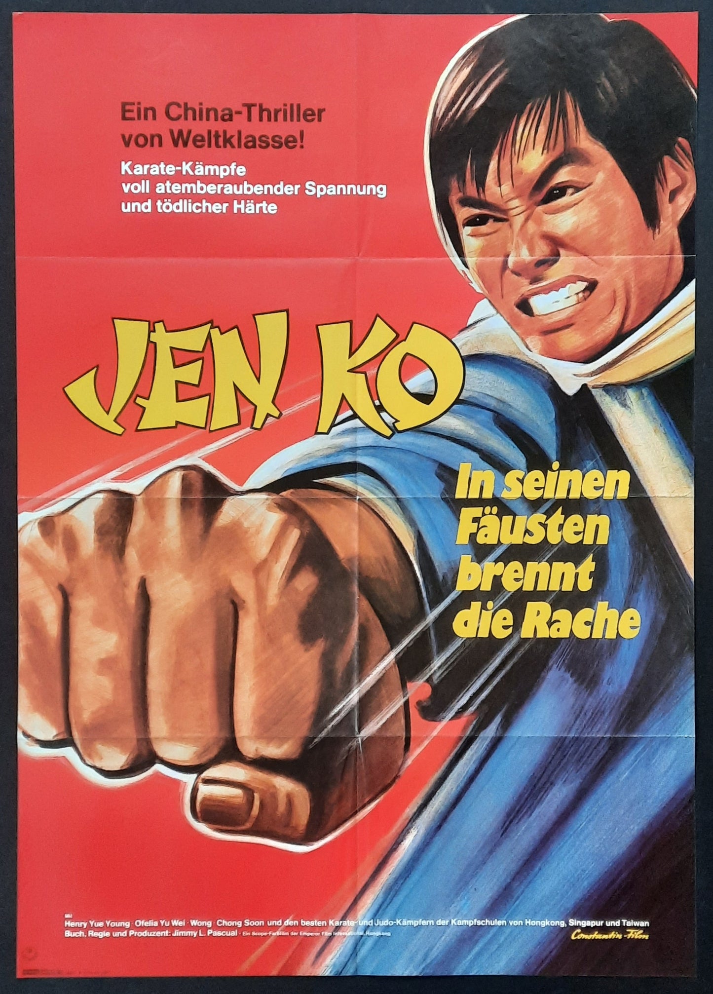 FIST TO FIST Original Movie Poster 1973 Jimmy L. Pascual German 1-Sheet