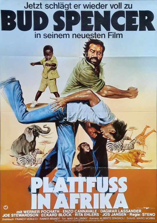 KNOCKOUT COP Original Movie Poster 1978 Bud Spencer German 1-Sheet B