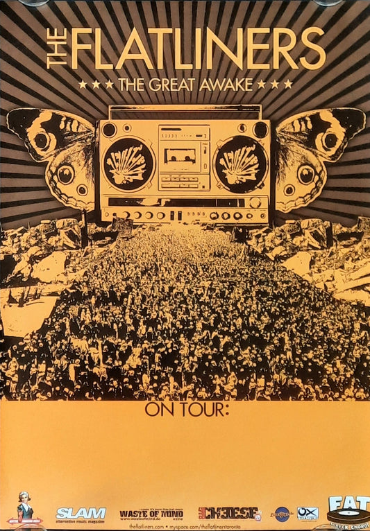 FLATLINERS Original Concert Poster 2007 The Great Awake Tour 42x59 (5) 1