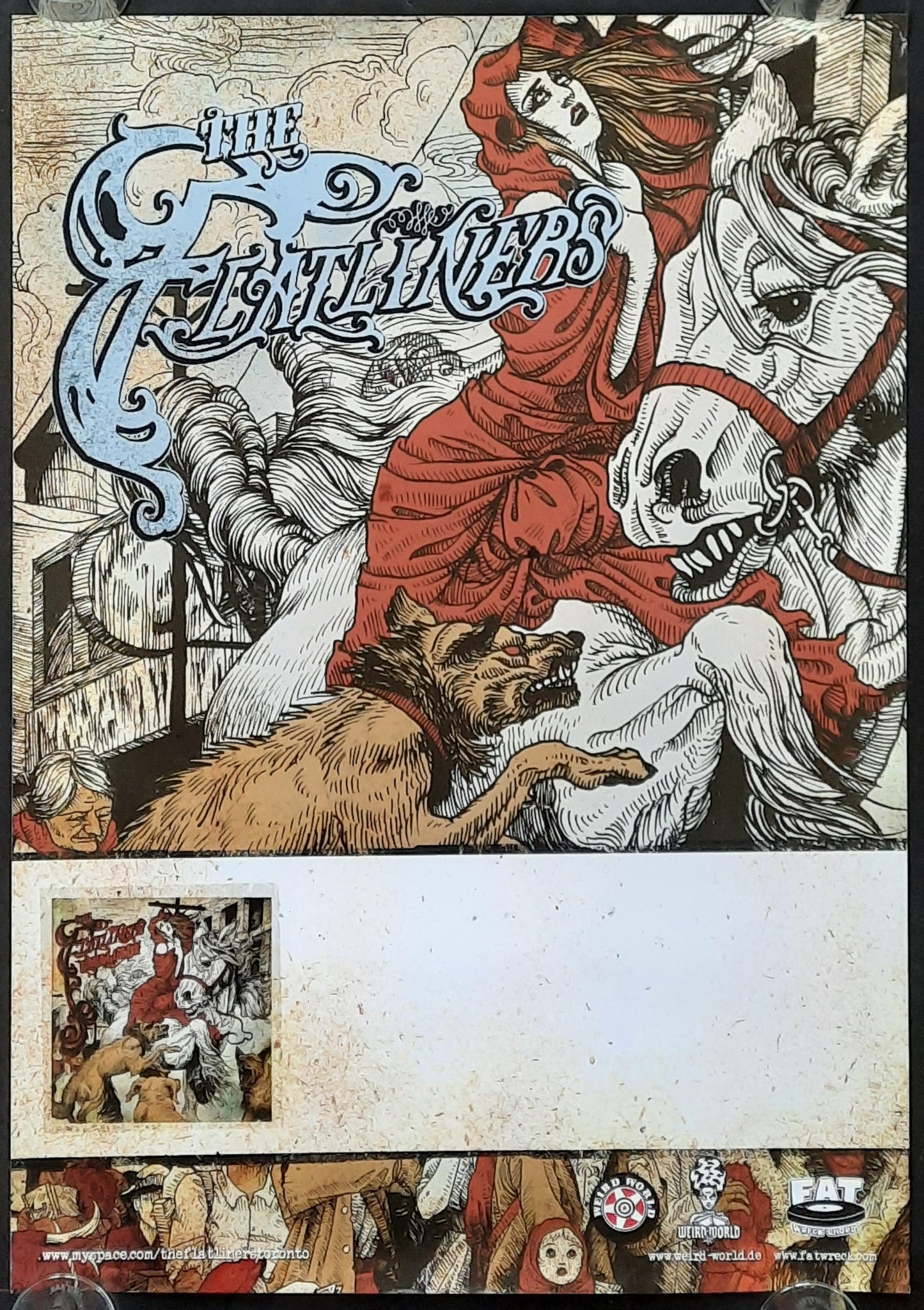 FLATLINERS Original Concert Poster 2010 Cavalcade Tour 42x59d (6) 1