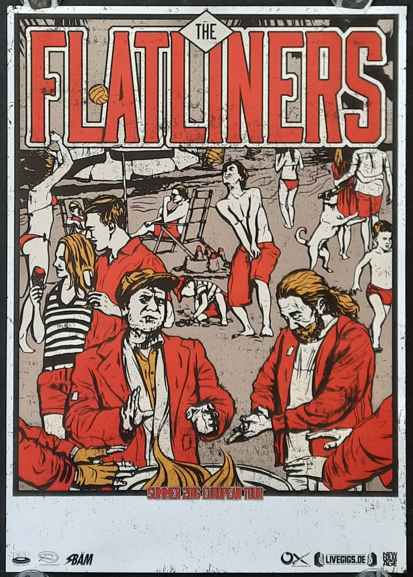 FLATLINERS Original Concert Poster 2016 European Tour 42x59d (2) 1