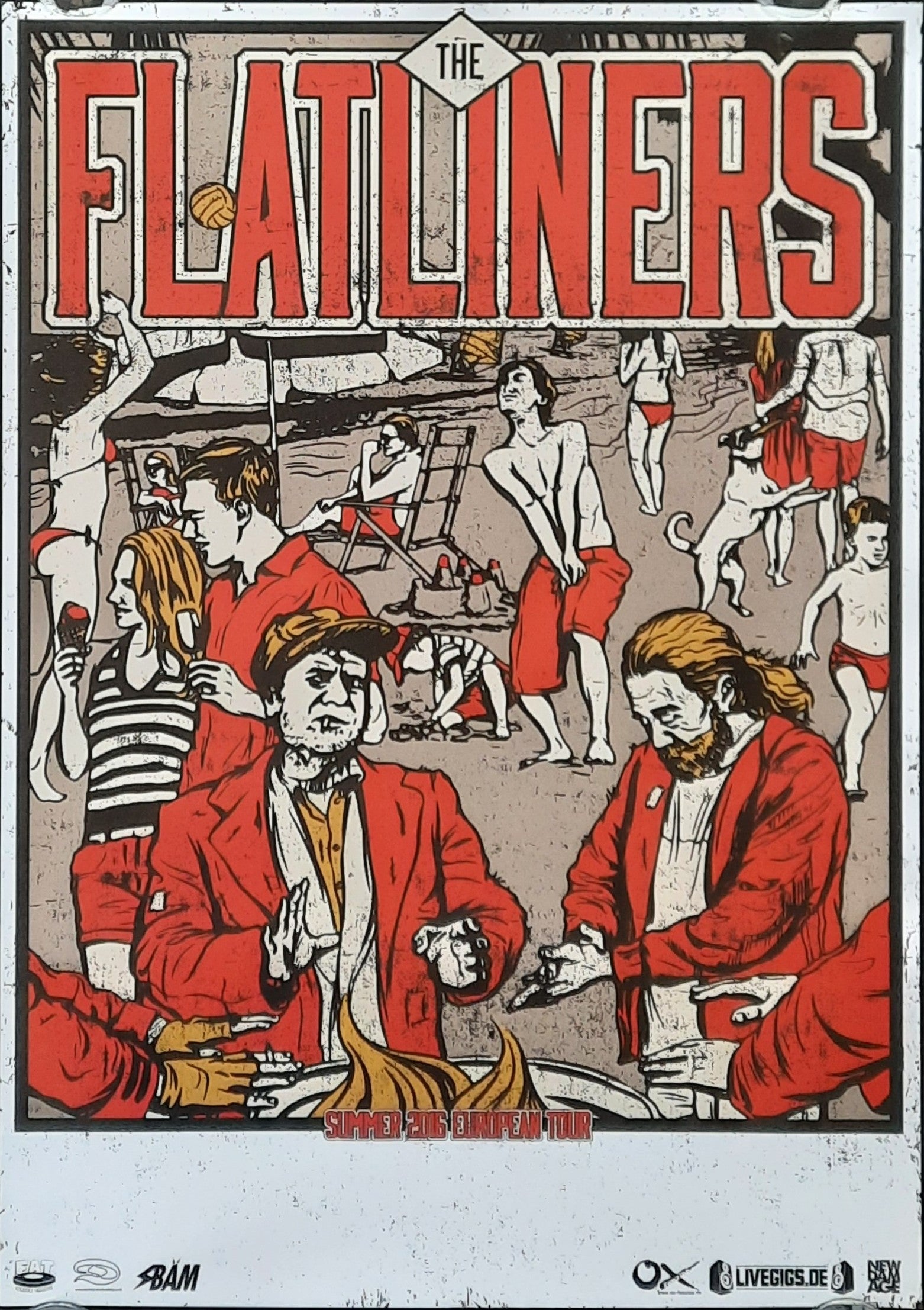 FLATLINERS Original Concert Poster 2016 European Tour 42x59d (2) 1