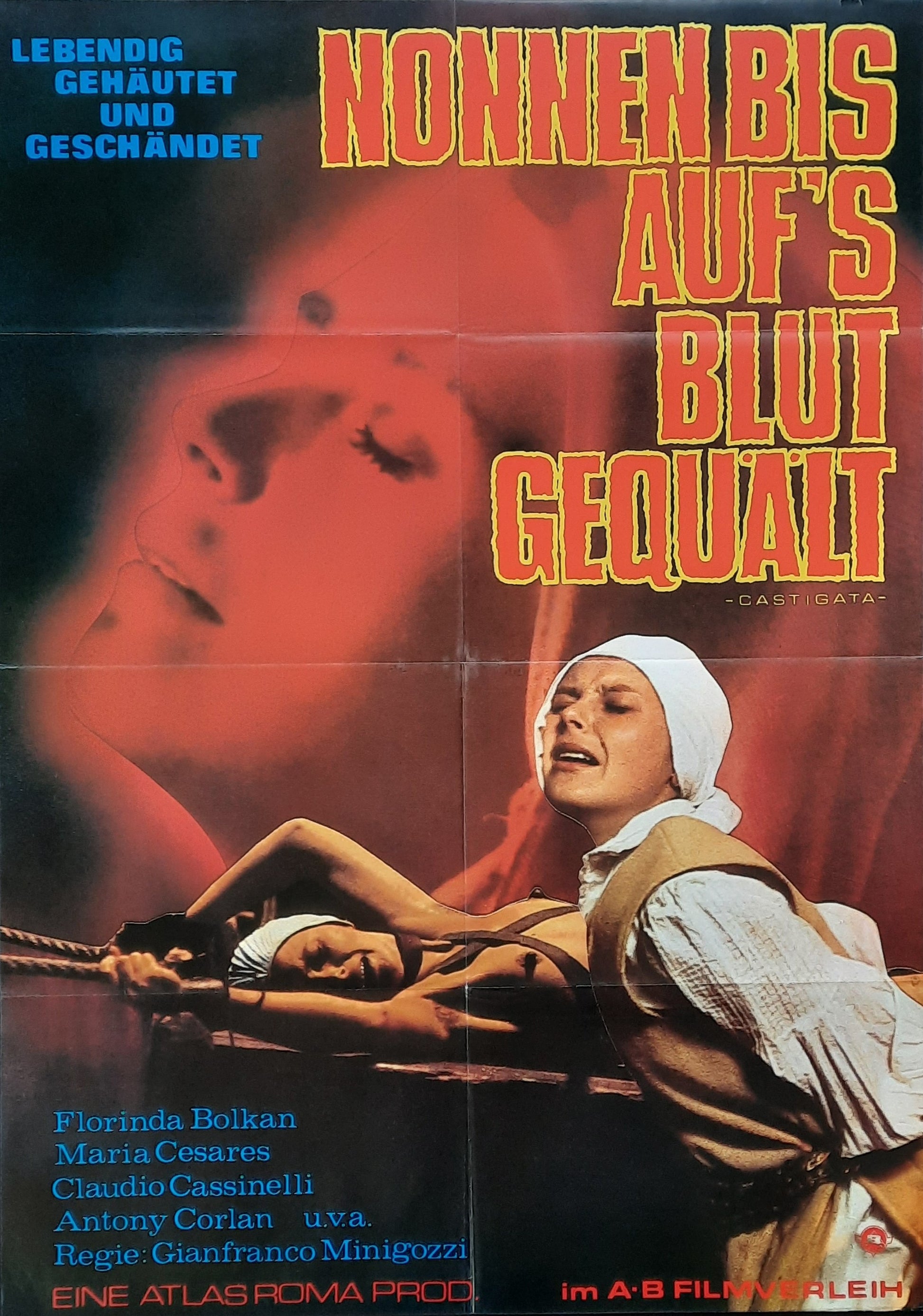 FLAVIA THE HERETIC Original Movie Poster 1974 Florinda Bolkan  German 1-Sheet Poster