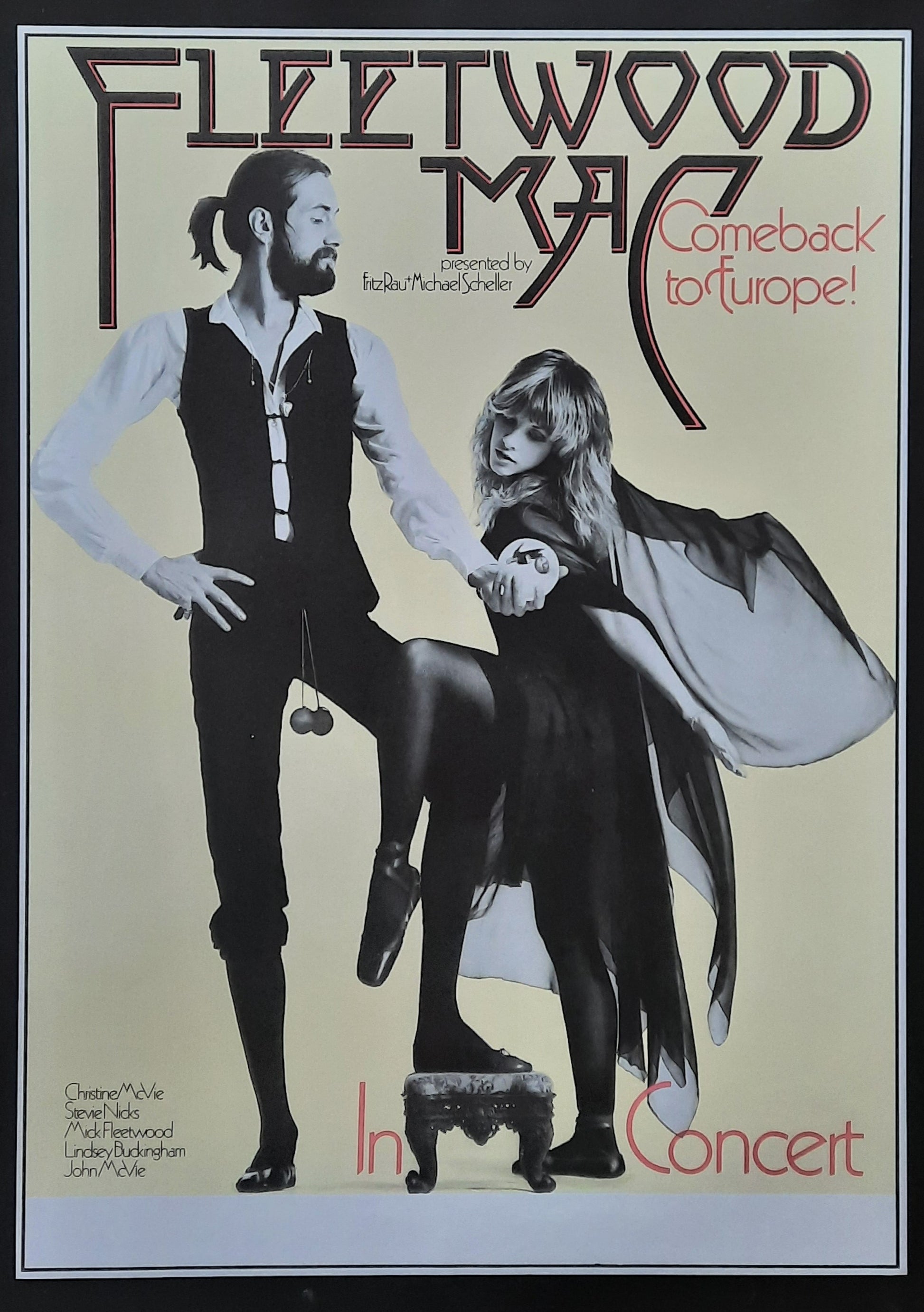 FLEETWOOD MAC Original Concert Poster 1977 (blank) Germany