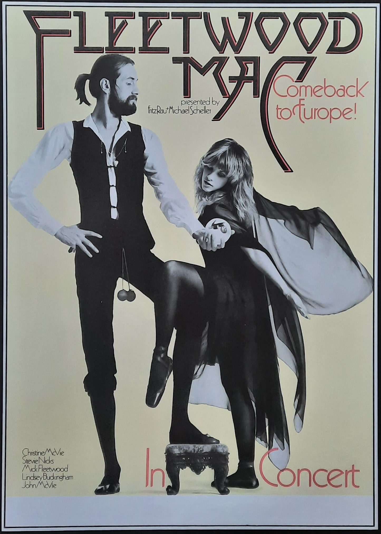 FLEETWOOD MAC Original Concert Poster 1977 (blank) Germany 1