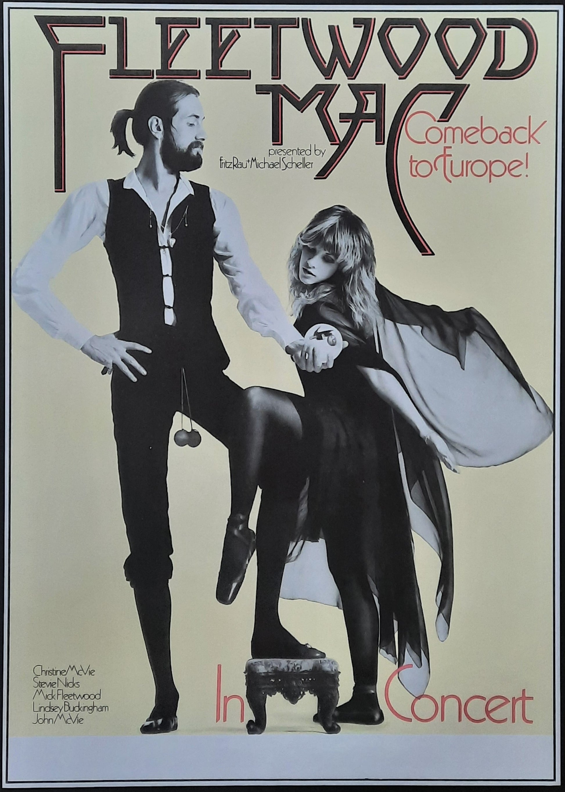 FLEETWOOD MAC Original Concert Poster 1977 (blank) Germany 1